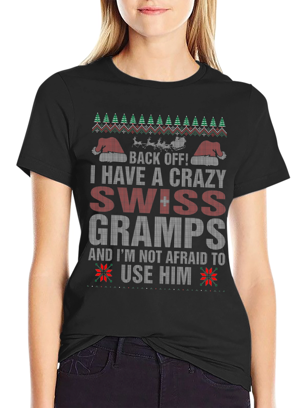 Crazy Swiss Gramps T-Shirt - Holiday Humor