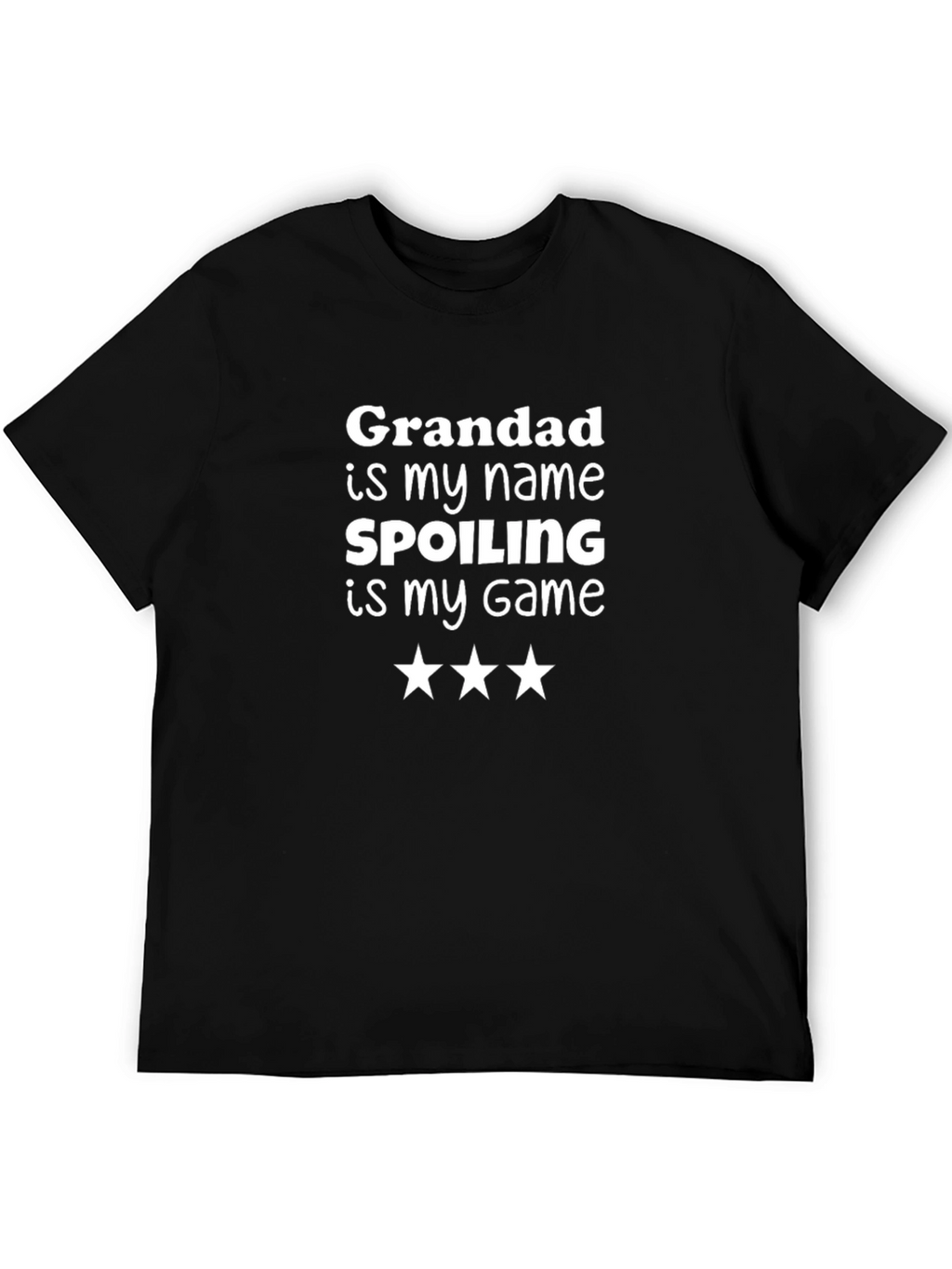 Grandad Spoiling Game T-Shirt - Black Cotton Tee