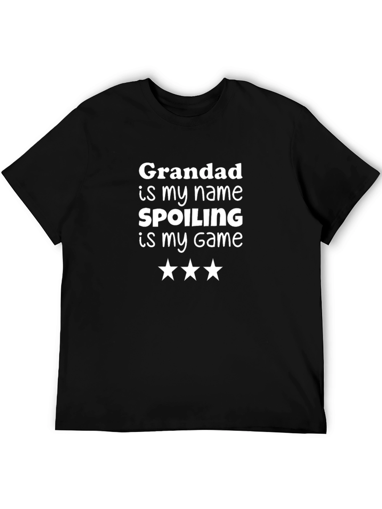 Grandad Spoiling Game T-Shirt - Black Cotton Tee