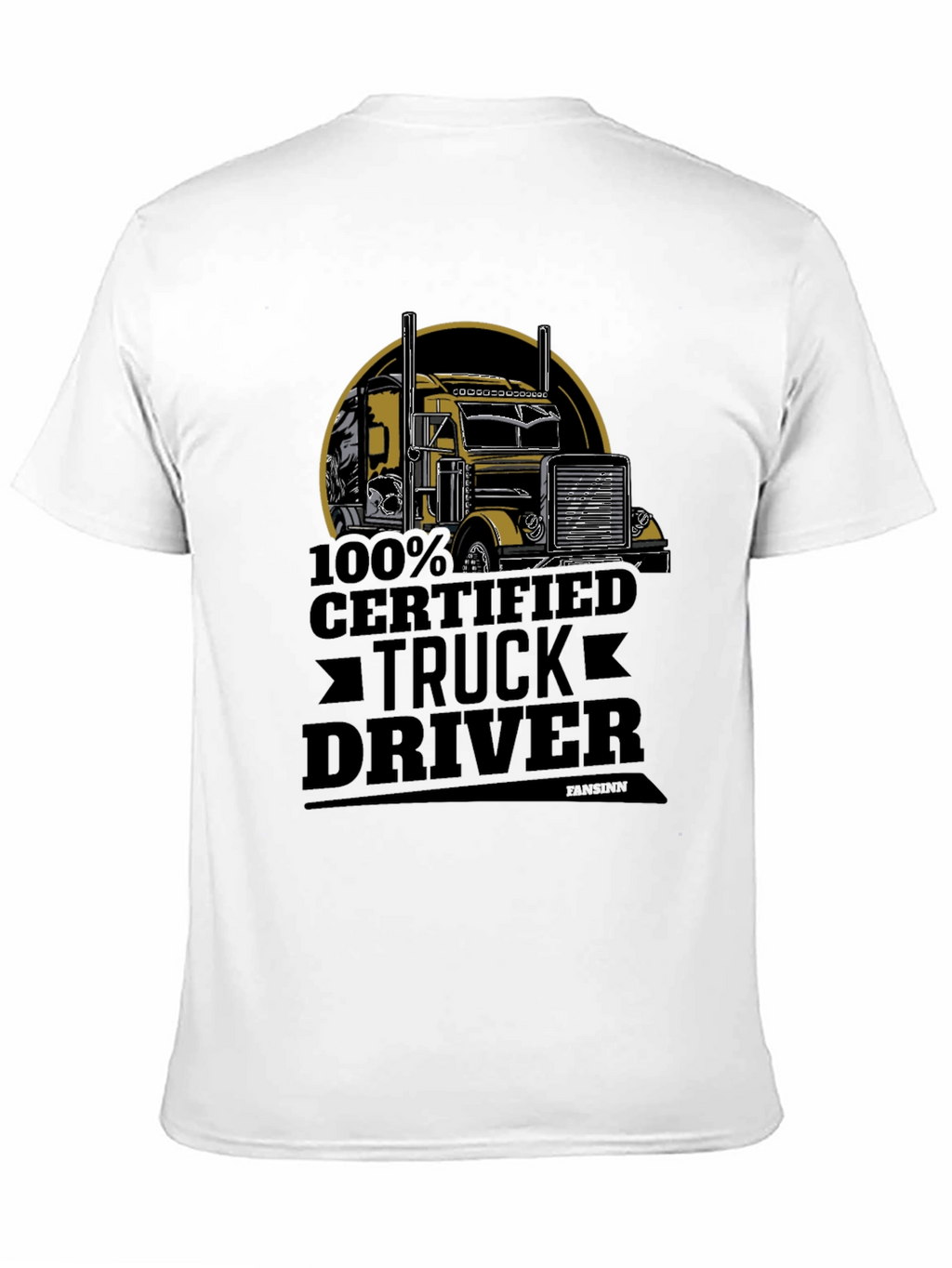 Certified Truck Driver Graphic Tee - Black Cotton Blend