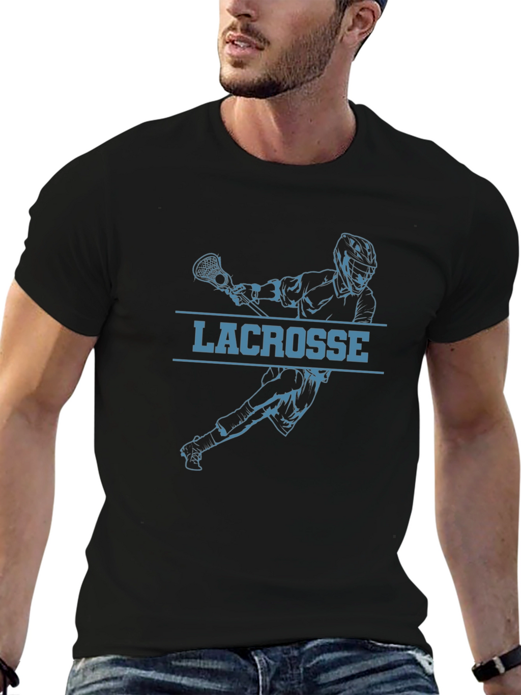 Lacrosse Player Graphic T-Shirt