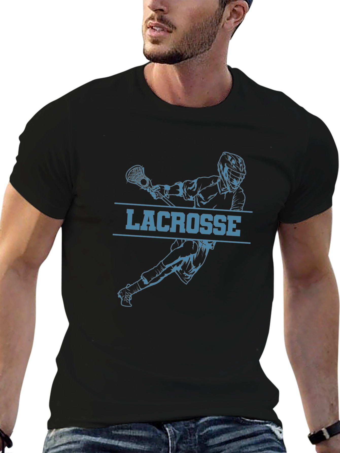 Lacrosse Player Graphic T-Shirt