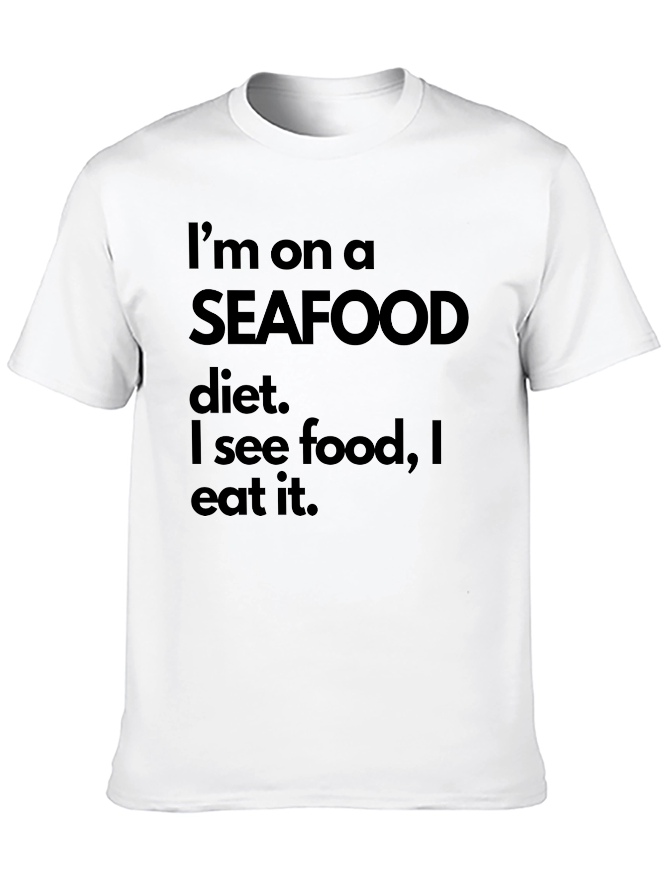 Seafood Diet Funny Graphic Tee