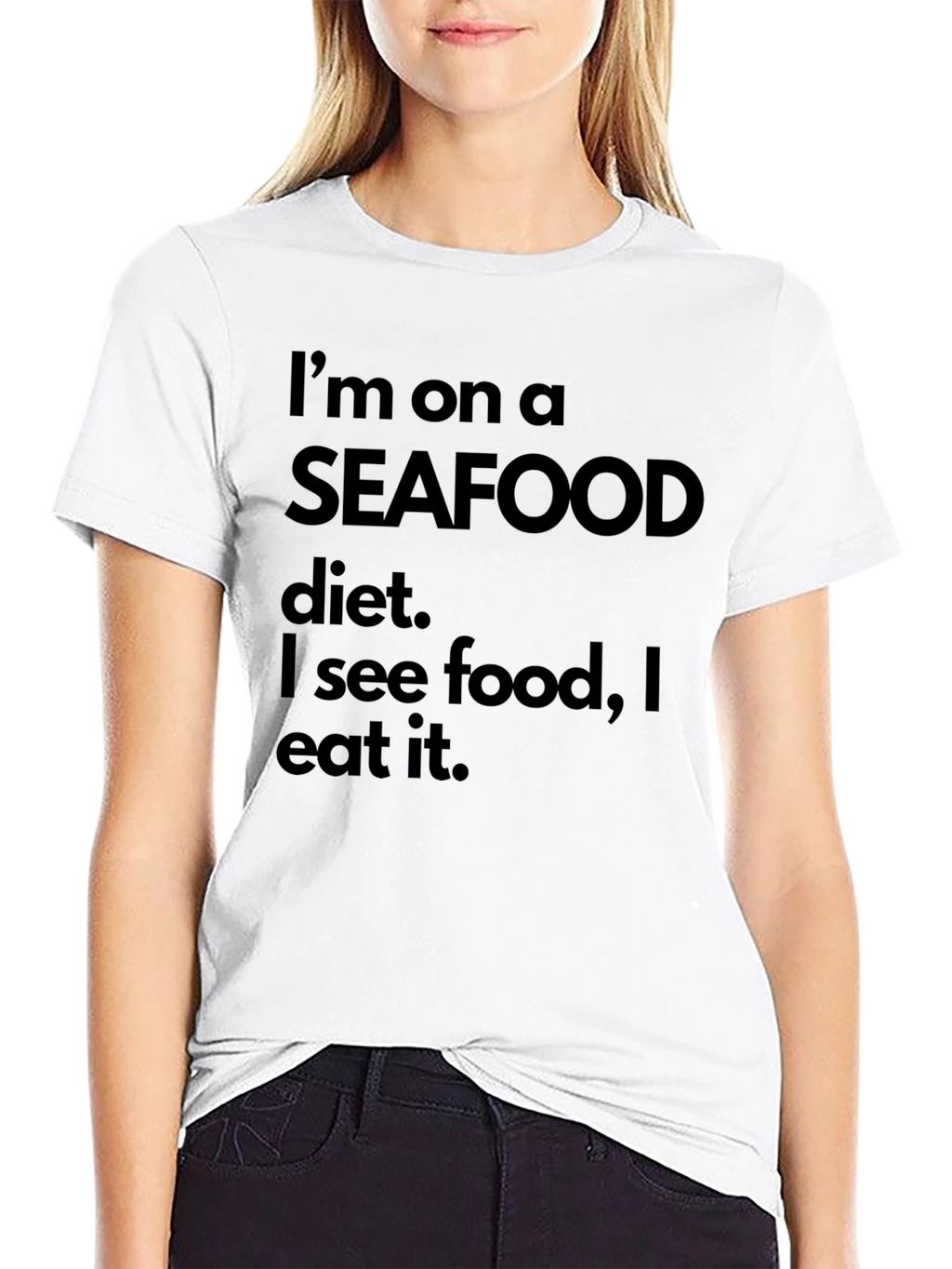 Seafood Diet Funny Graphic Tee