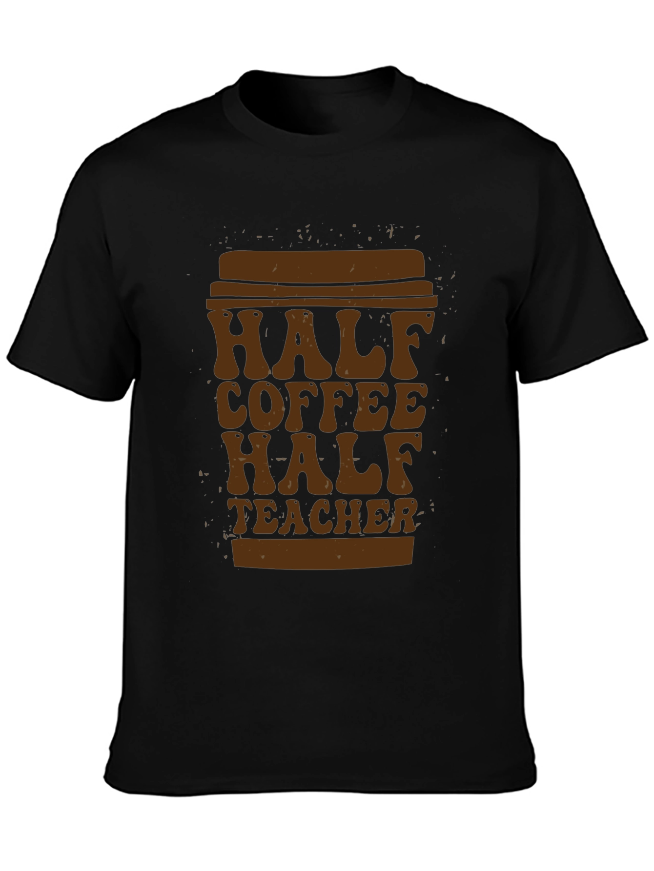 Half Coffee Half Teacher T-Shirt - Unique Graphic Tee
