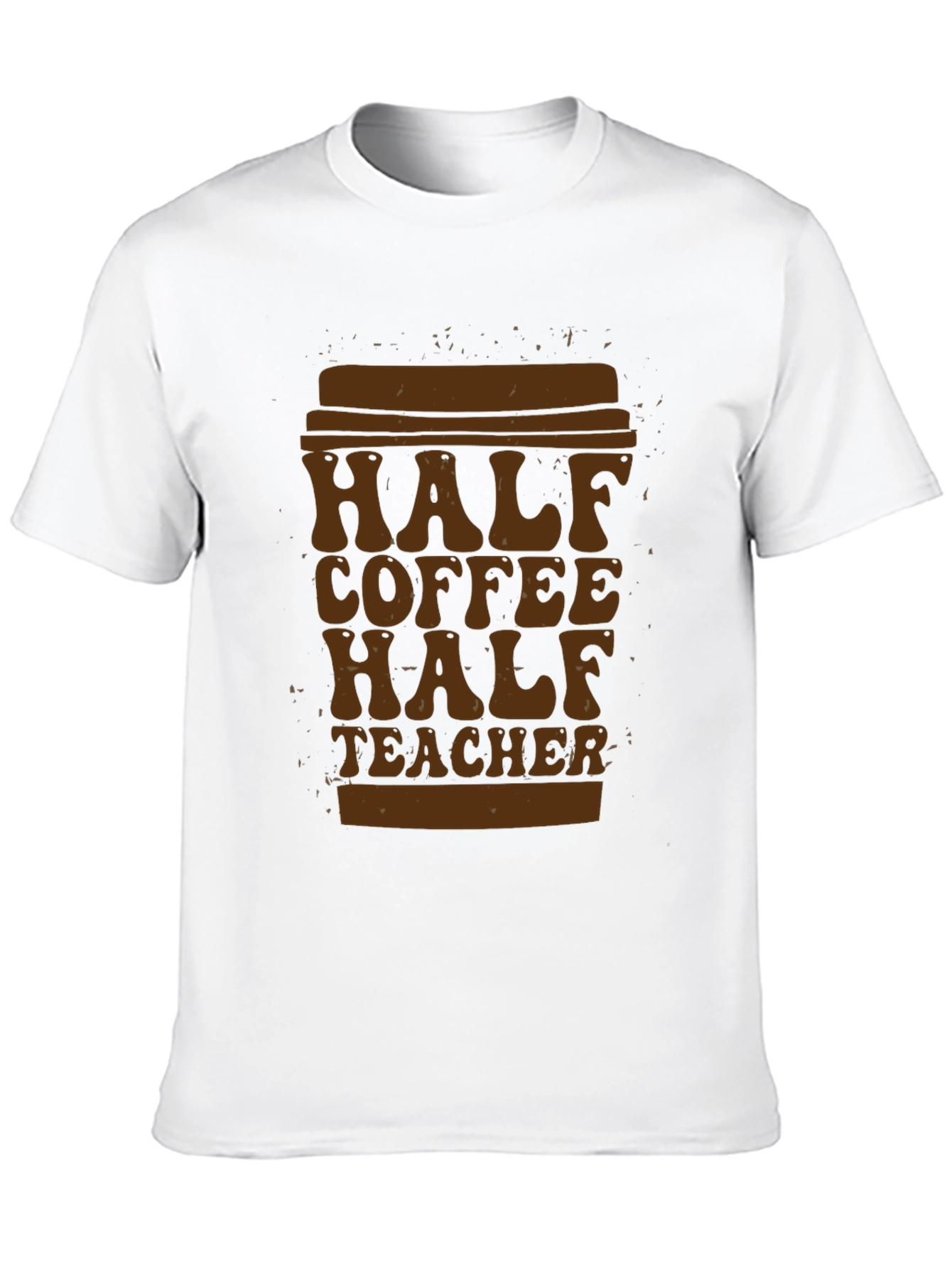 Half Coffee Half Teacher T-Shirt - Unique Graphic Tee