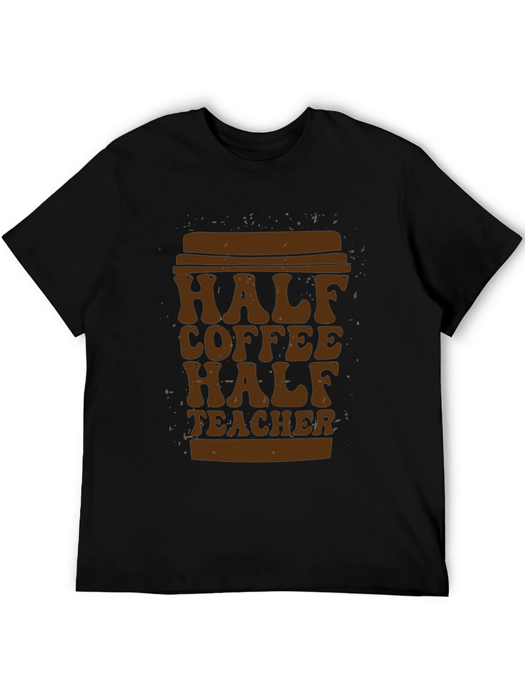 Half Coffee Half Teacher T-Shirt - Unique Graphic Tee