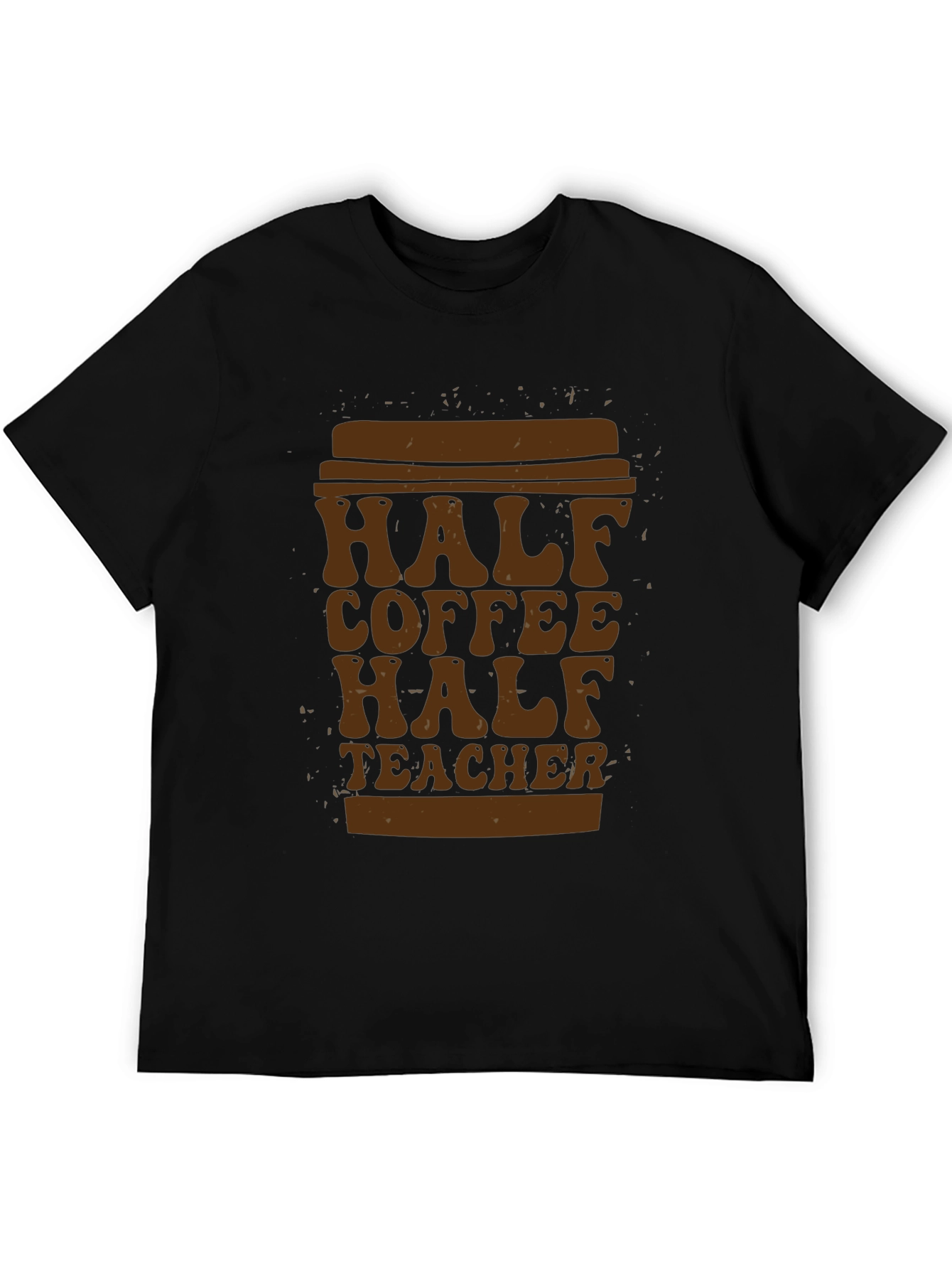 Half Coffee Half Teacher T-Shirt - Unique Graphic Tee