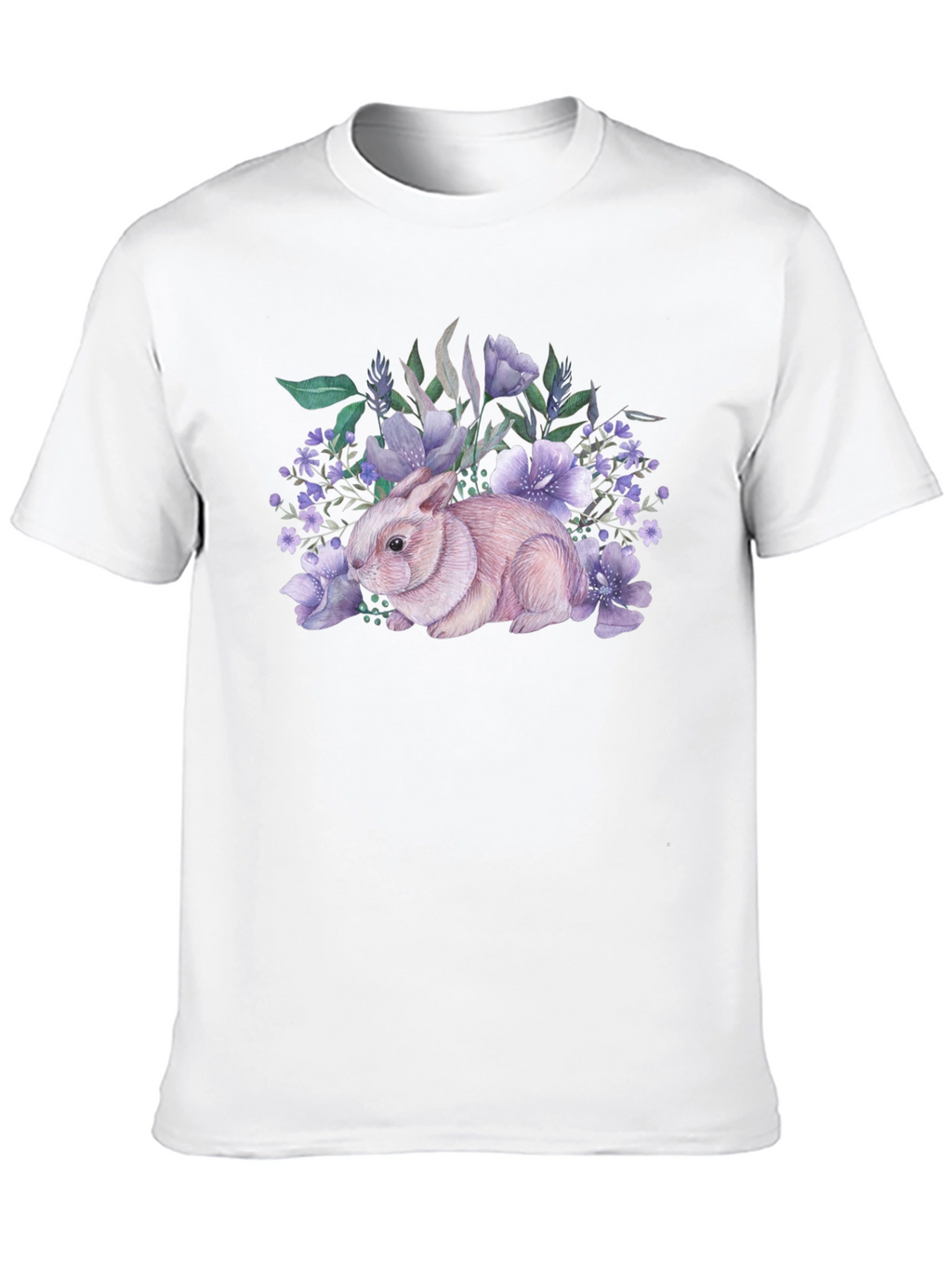 Floral Bunny Graphic T-Shirt