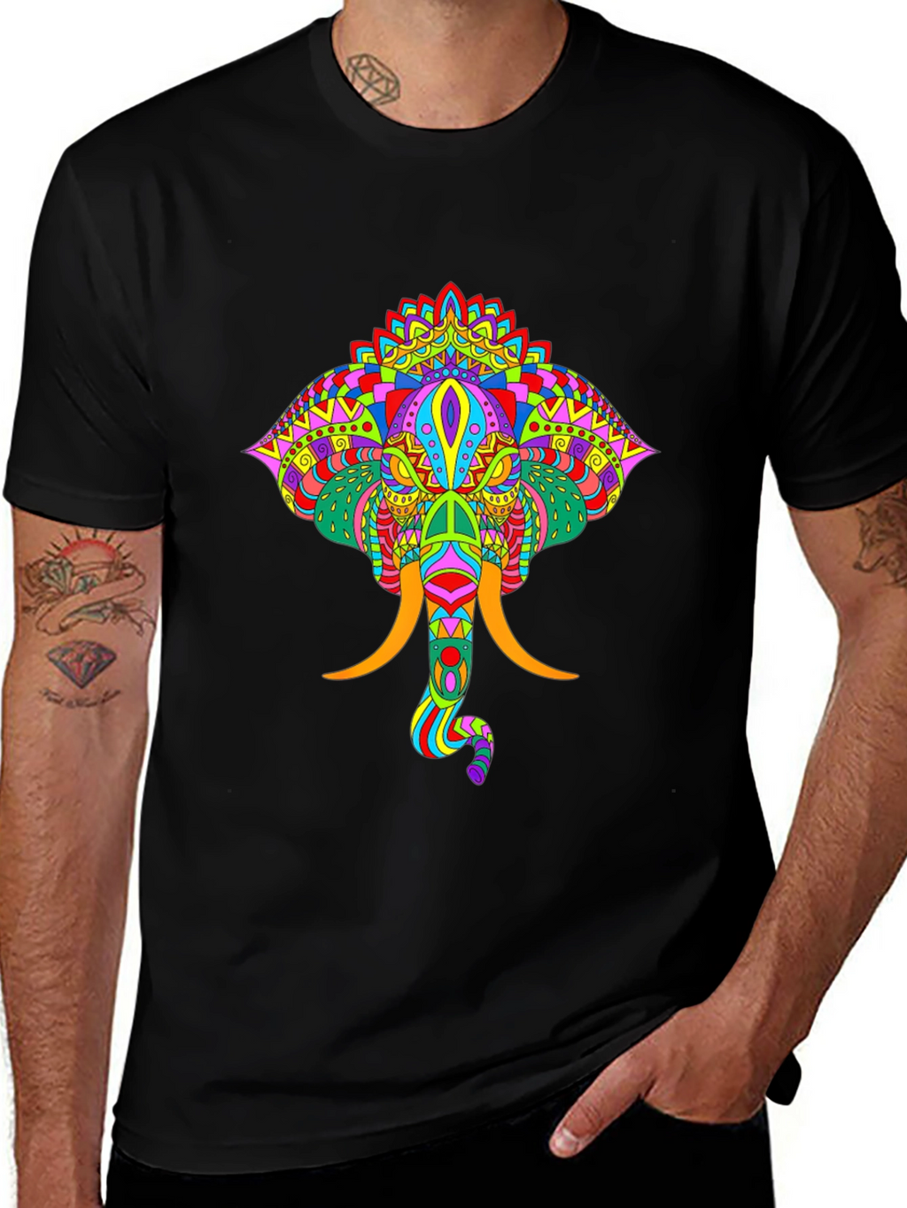 Colorful Elephant Graphic Tee