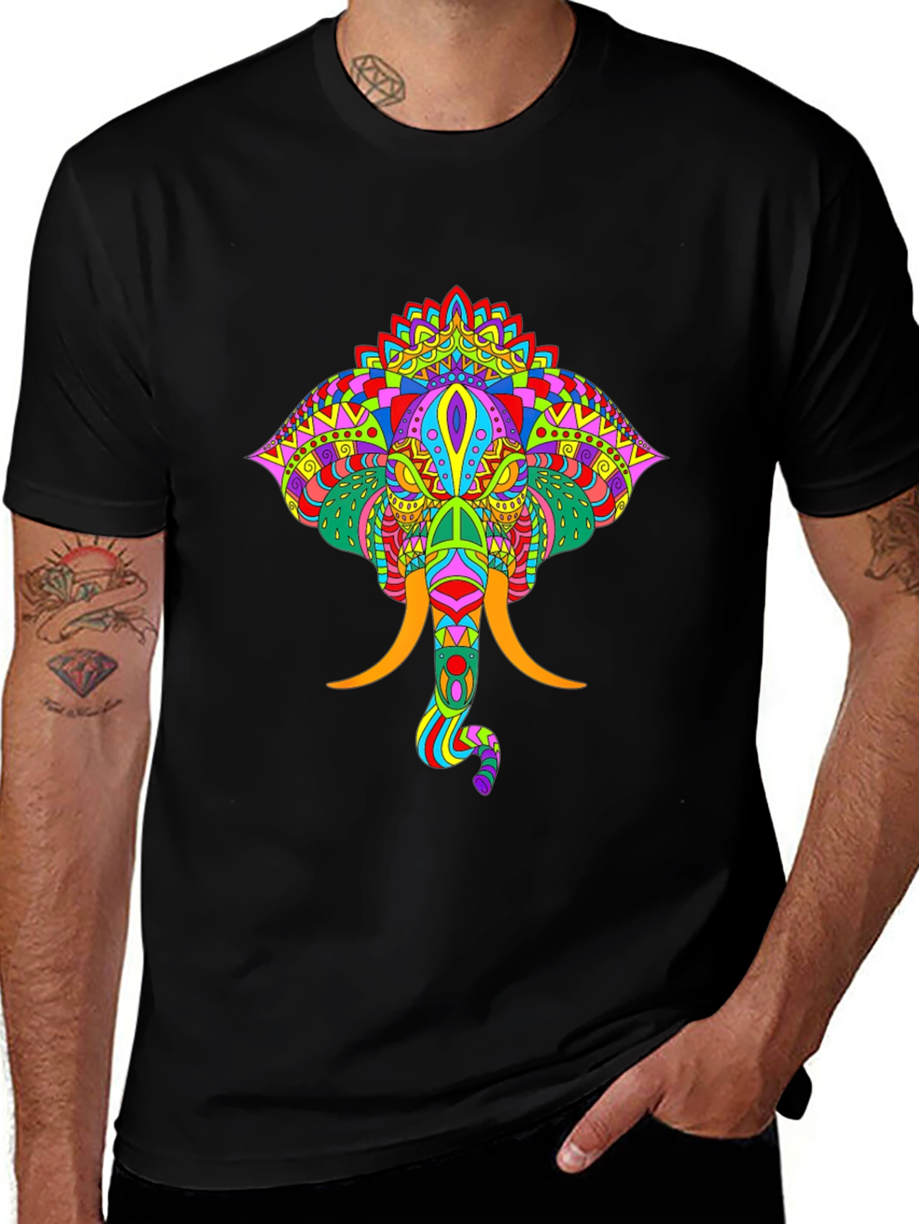 Colorful Elephant Graphic Tee