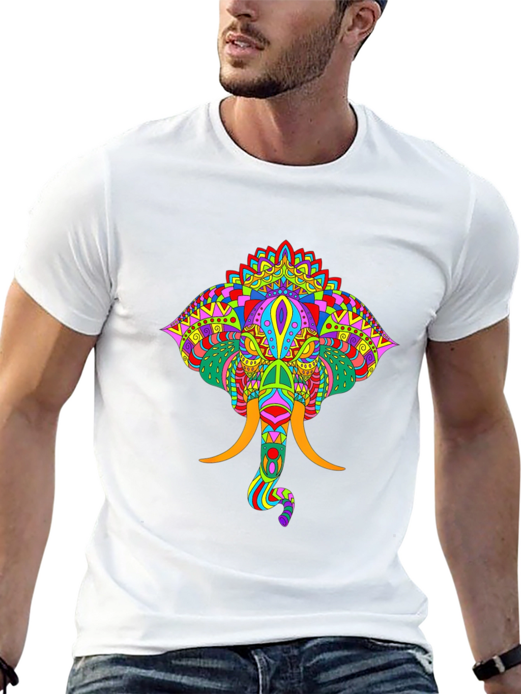 Colorful Elephant Graphic Tee