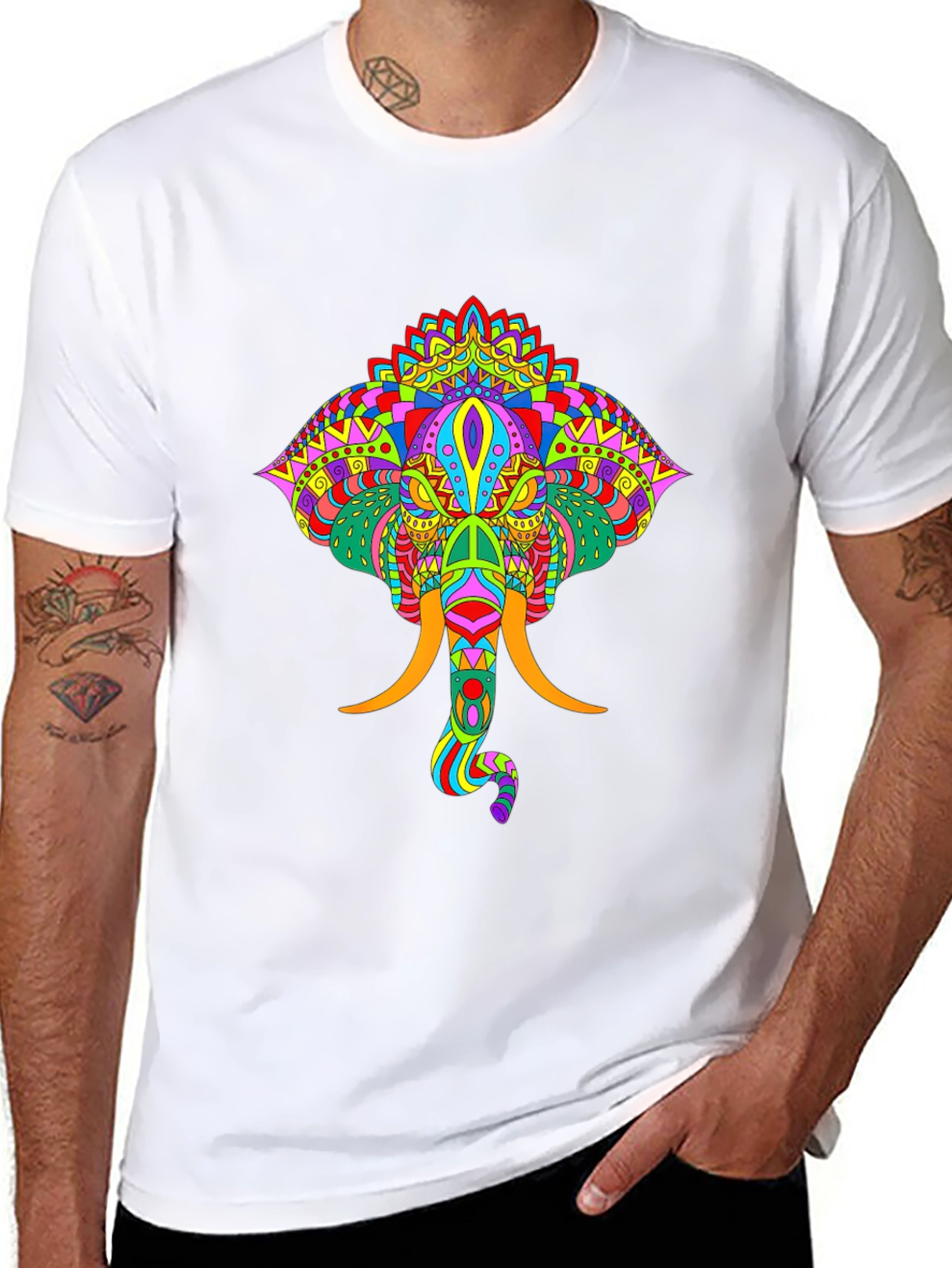 Colorful Elephant Graphic Tee