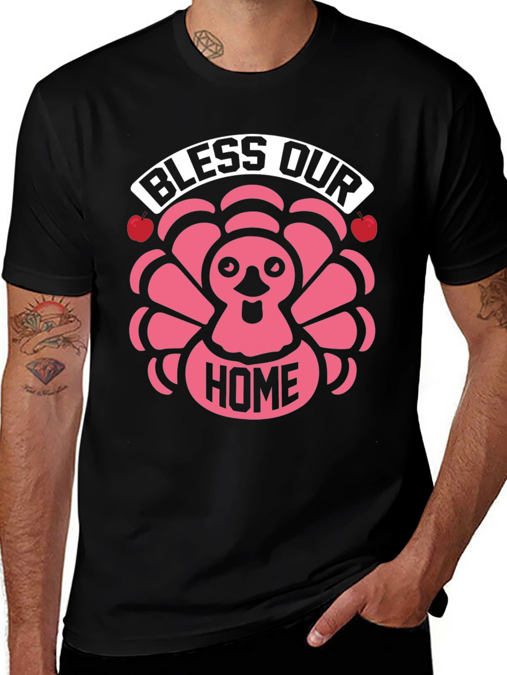 Bless Our Home Thanksgiving Turkey T-Shirt