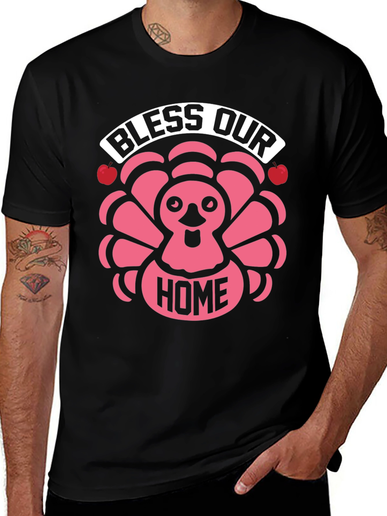 Bless Our Home Thanksgiving Turkey T-Shirt