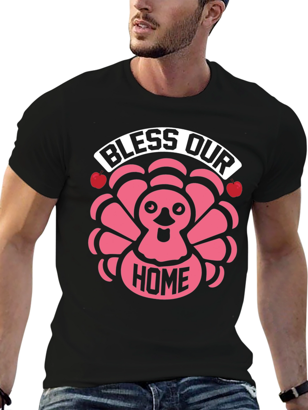 Bless Our Home Thanksgiving Turkey T-Shirt
