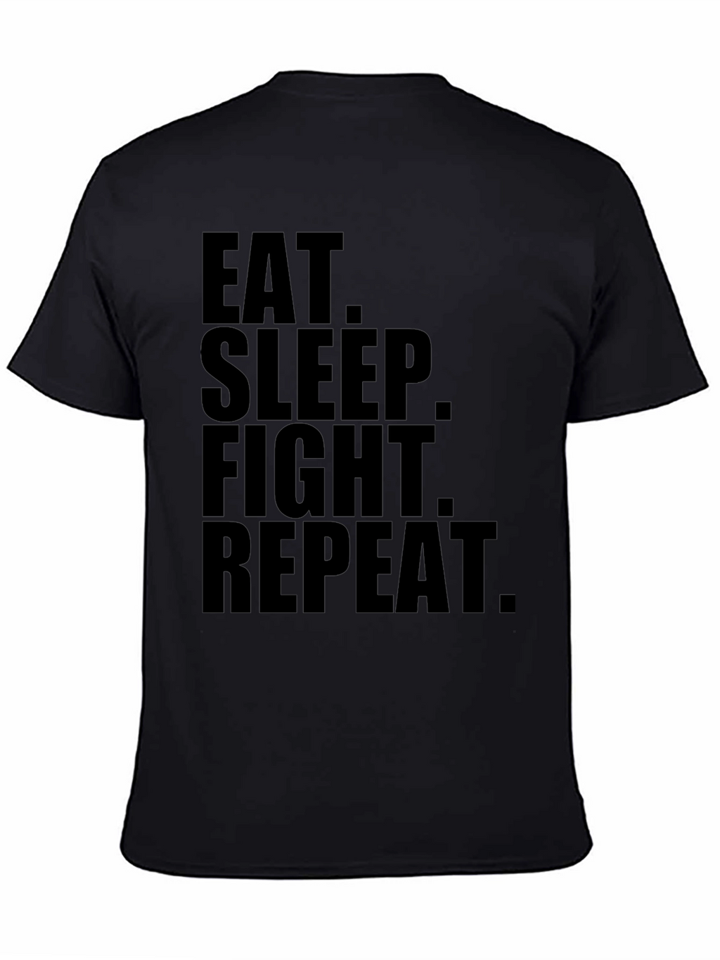 Eat Sleep Fight Repeat Black Graphic Tee