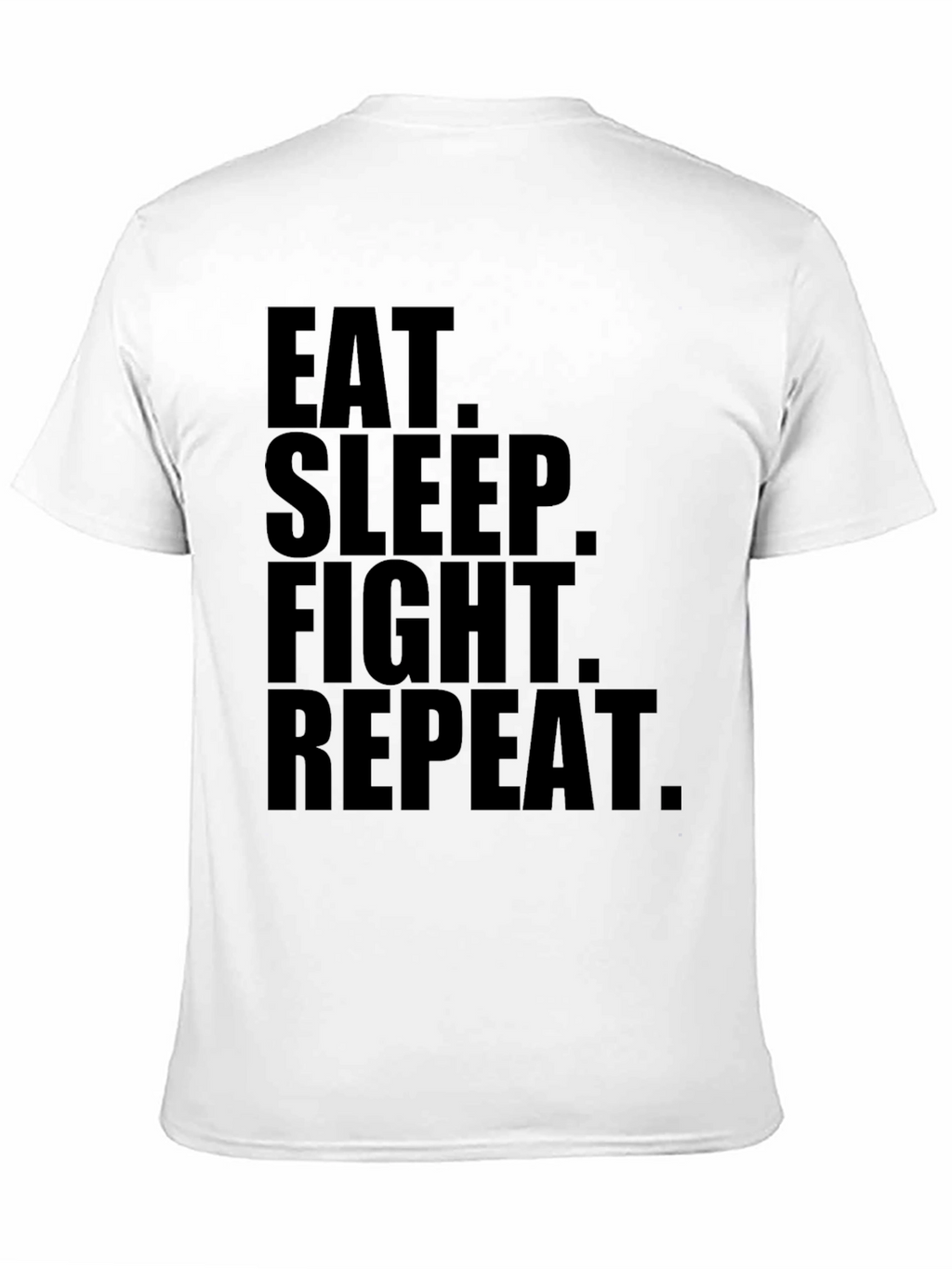 Eat Sleep Fight Repeat Black Graphic Tee