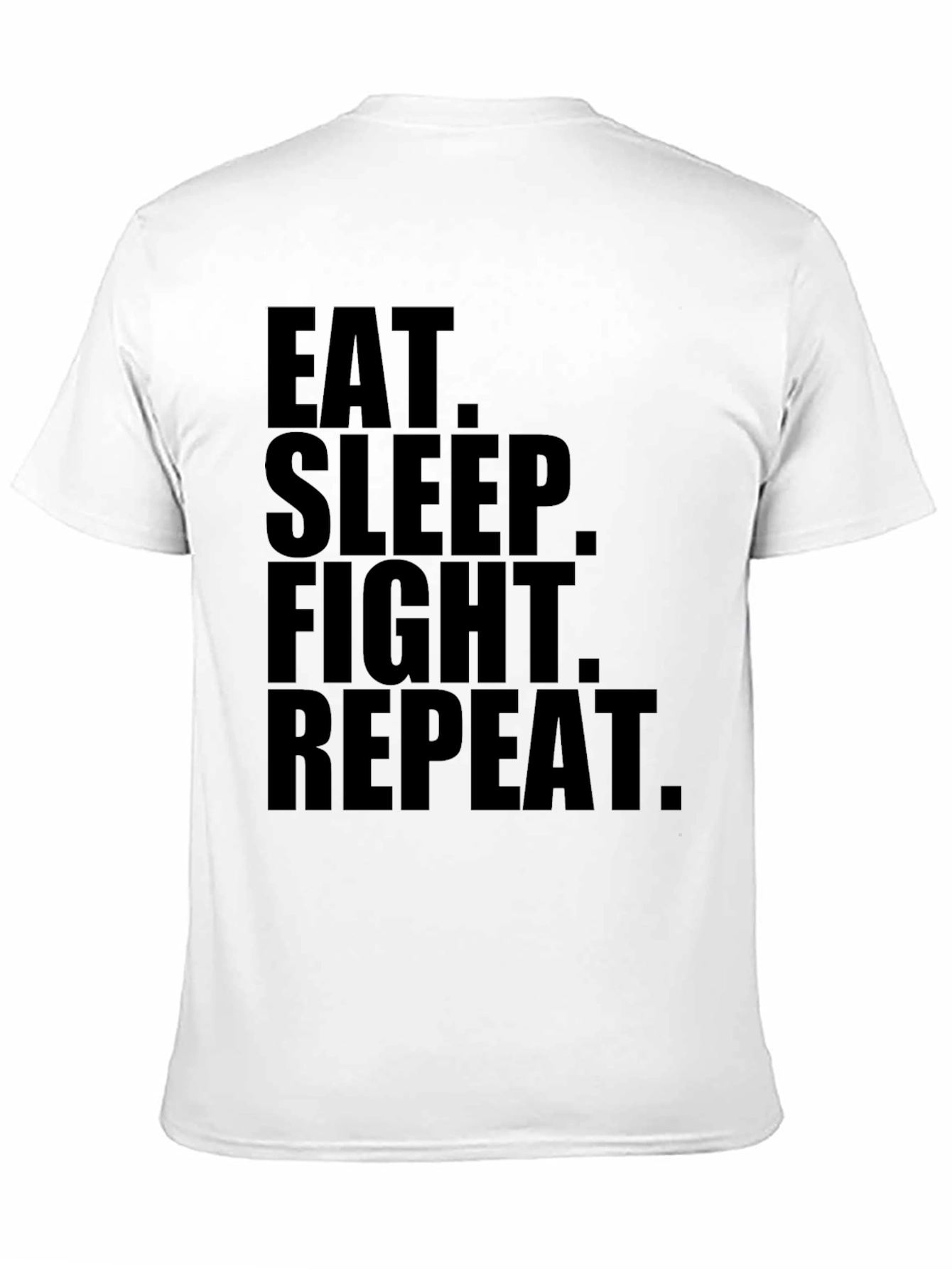 Eat Sleep Fight Repeat Black Graphic Tee
