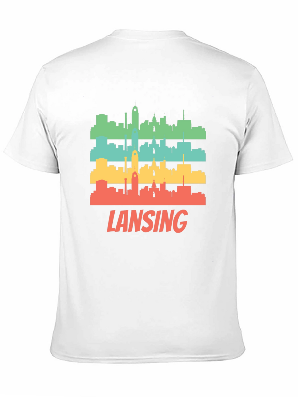 Retro Lansing Skyline Graphic T-Shirt