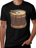 Drum Graphic Black T-Shirt