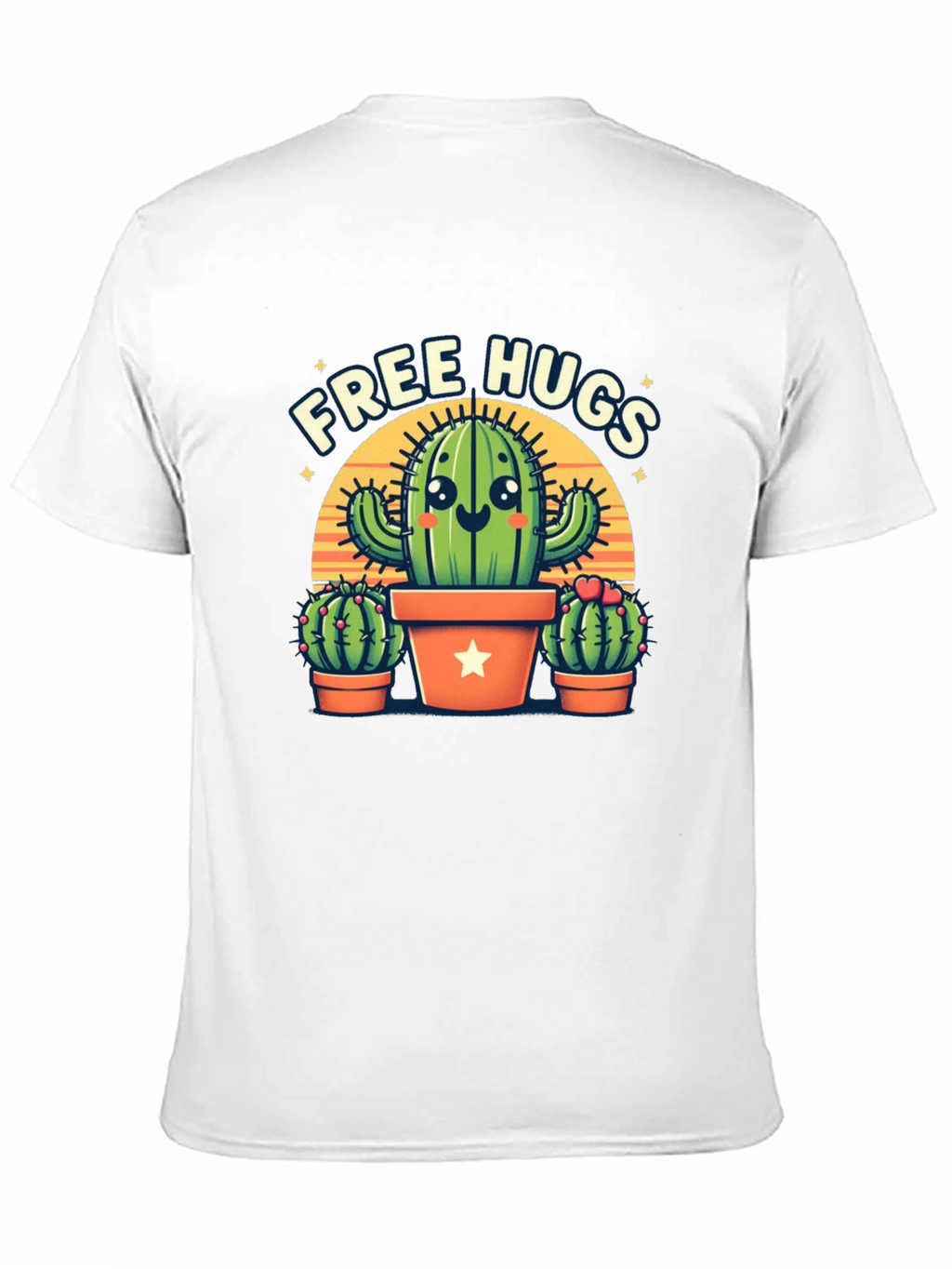Free Hugs Cactus Graphic Tee - Black