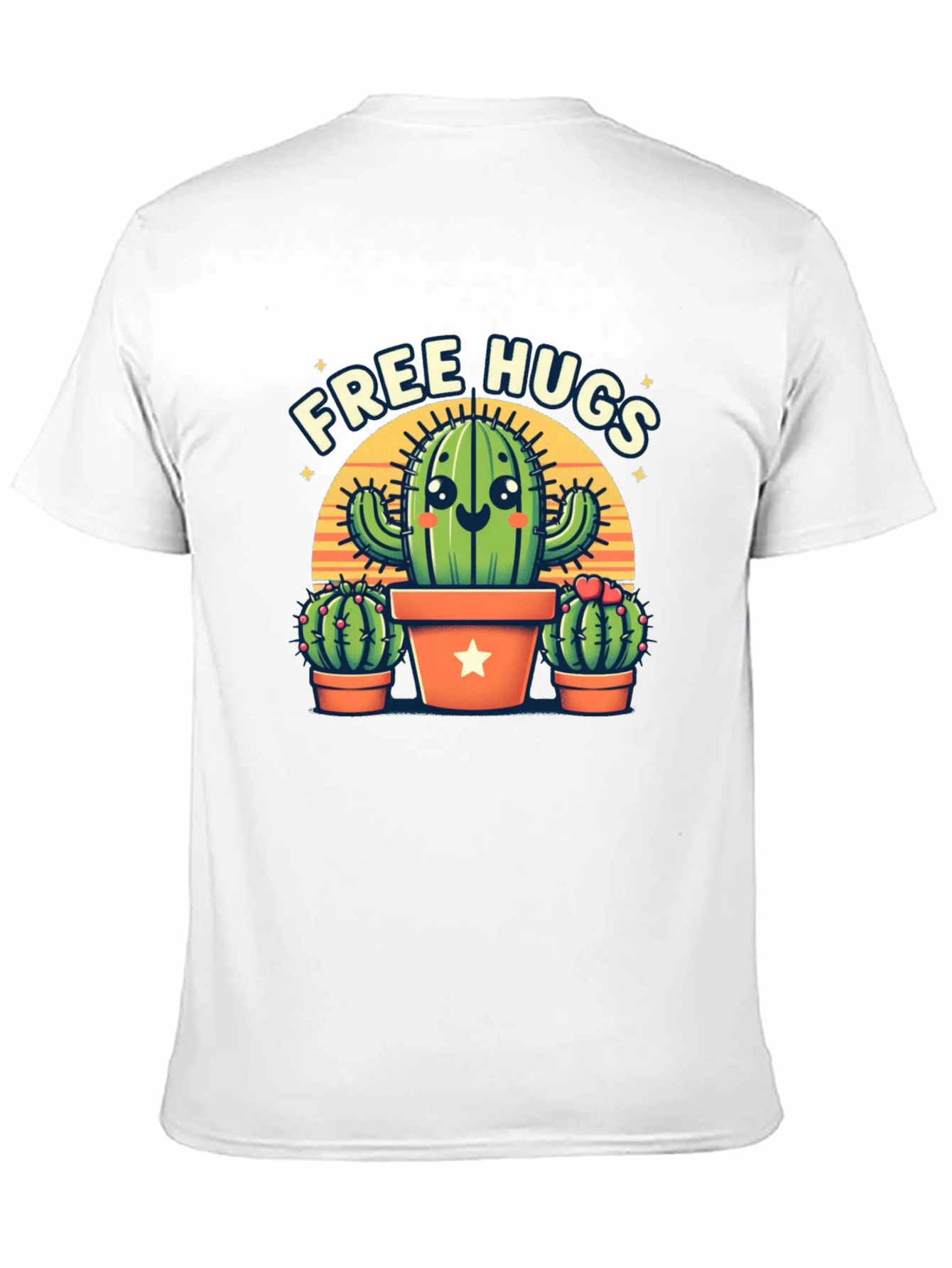 Free Hugs Cactus Graphic Tee - Black