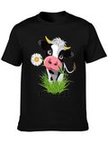 Moo-chas Cow Graphic Tee - Black