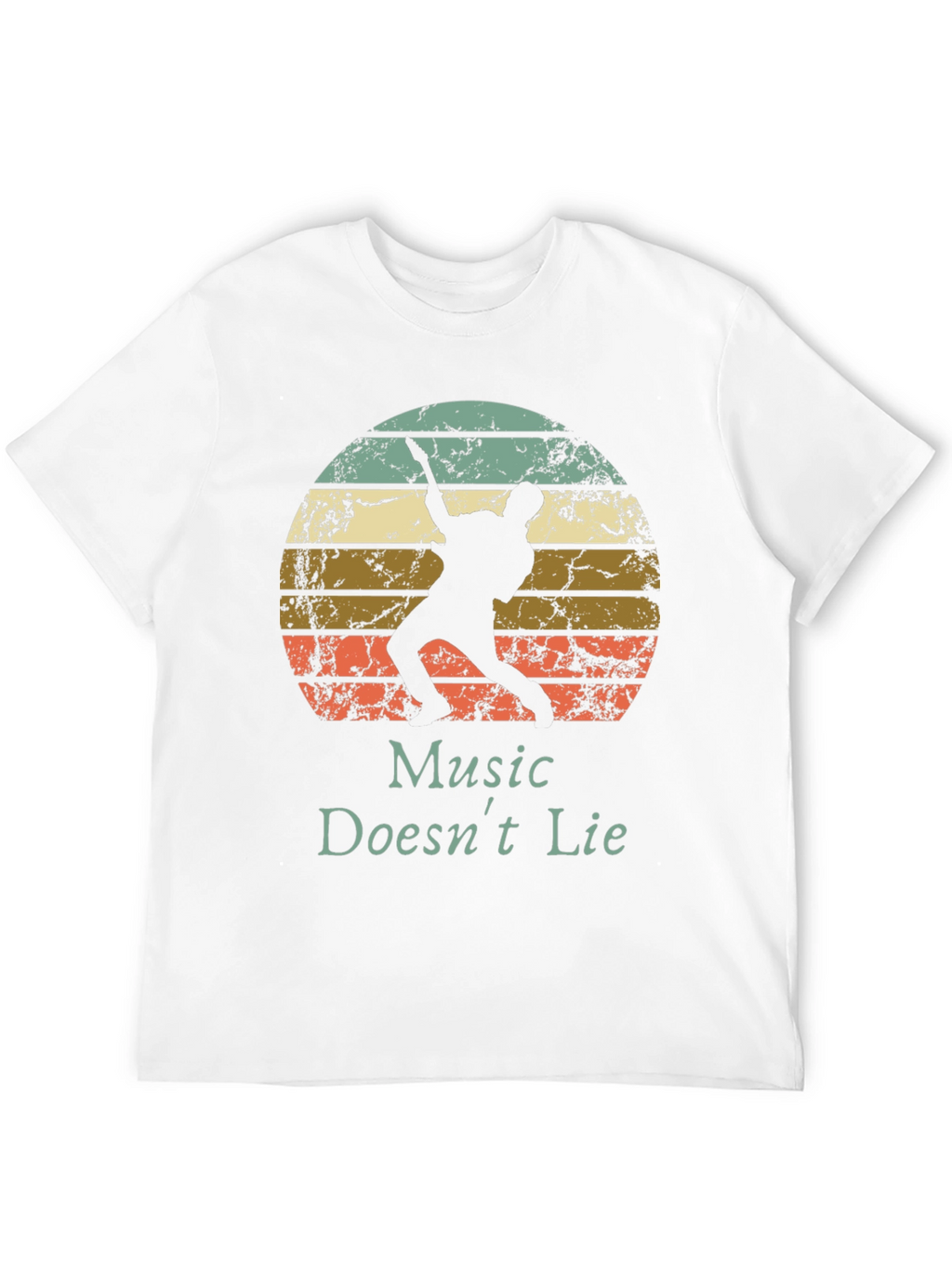Music Doesnt Lie Retro Graphic Tee