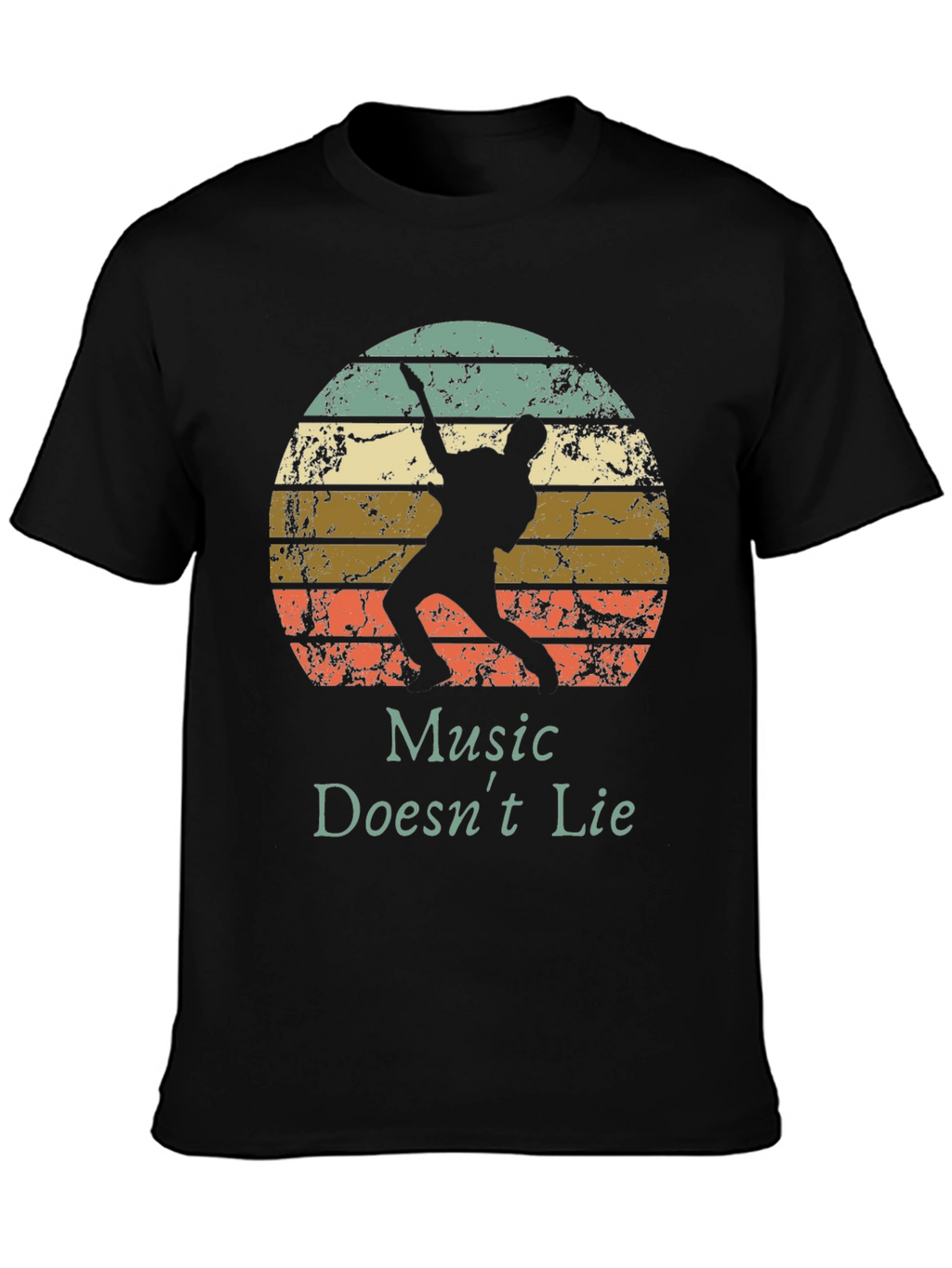 Music Doesnt Lie Retro Graphic Tee