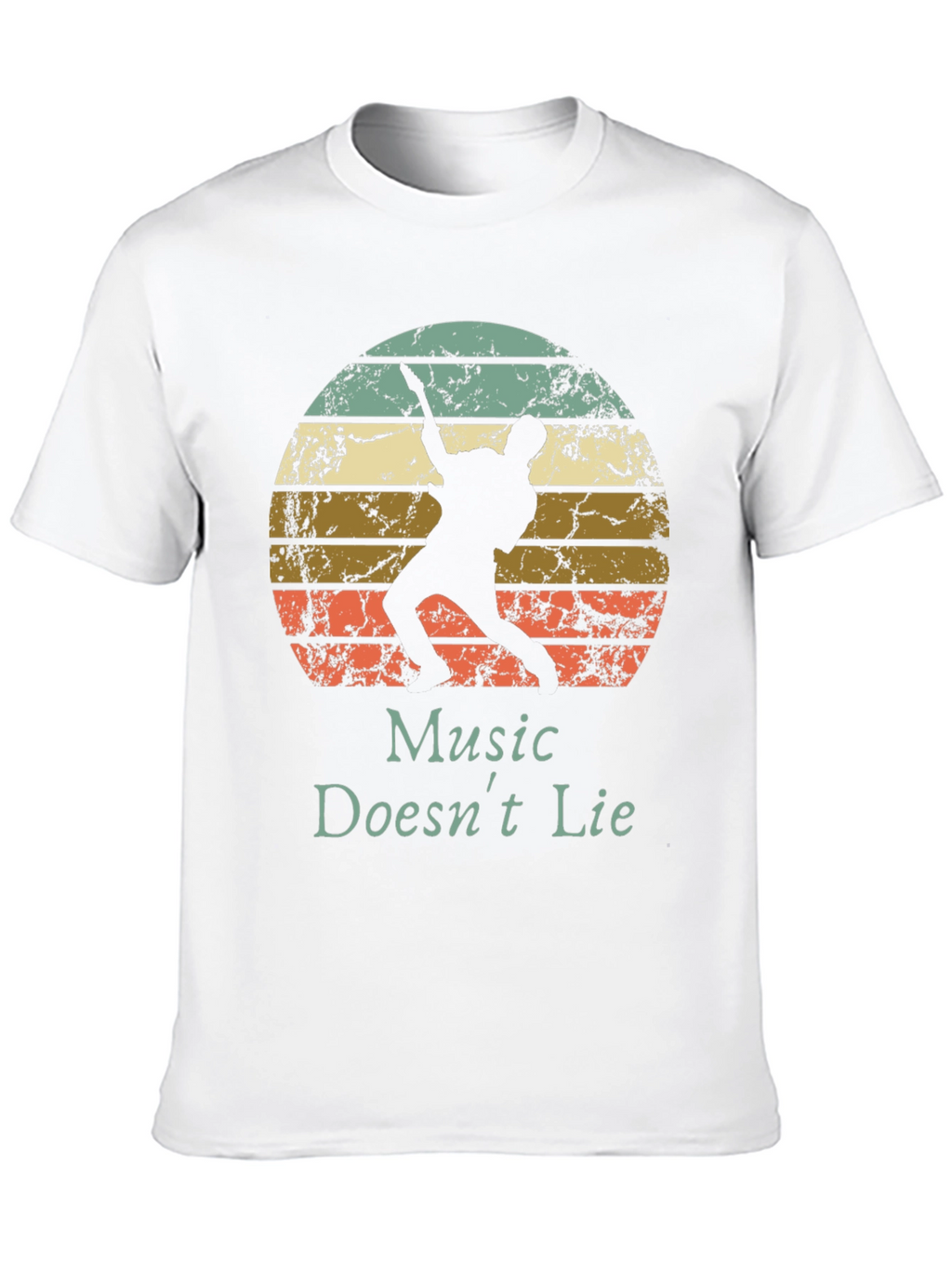 Music Doesnt Lie Retro Graphic Tee
