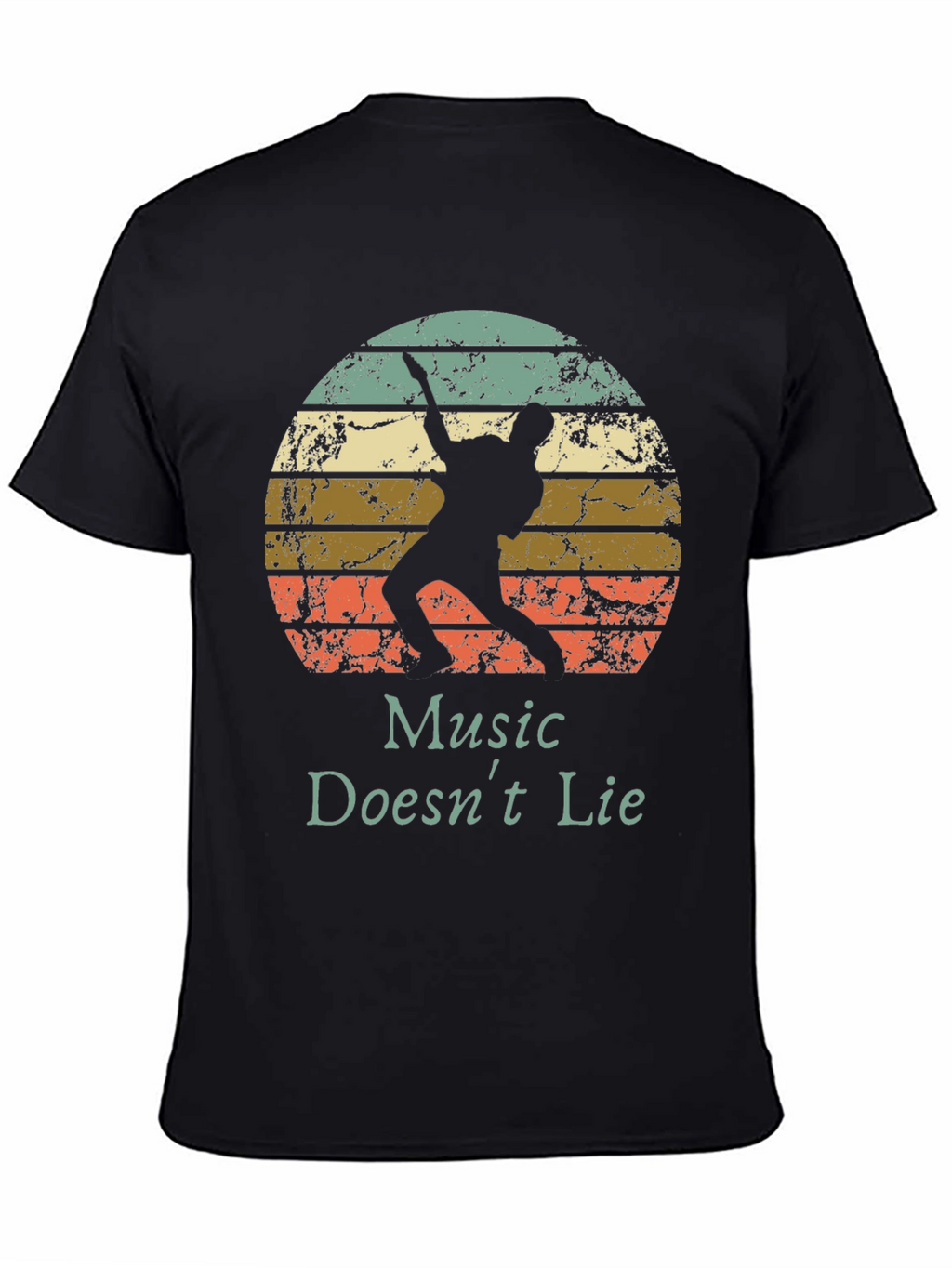 Music Doesnt Lie Retro Graphic Tee
