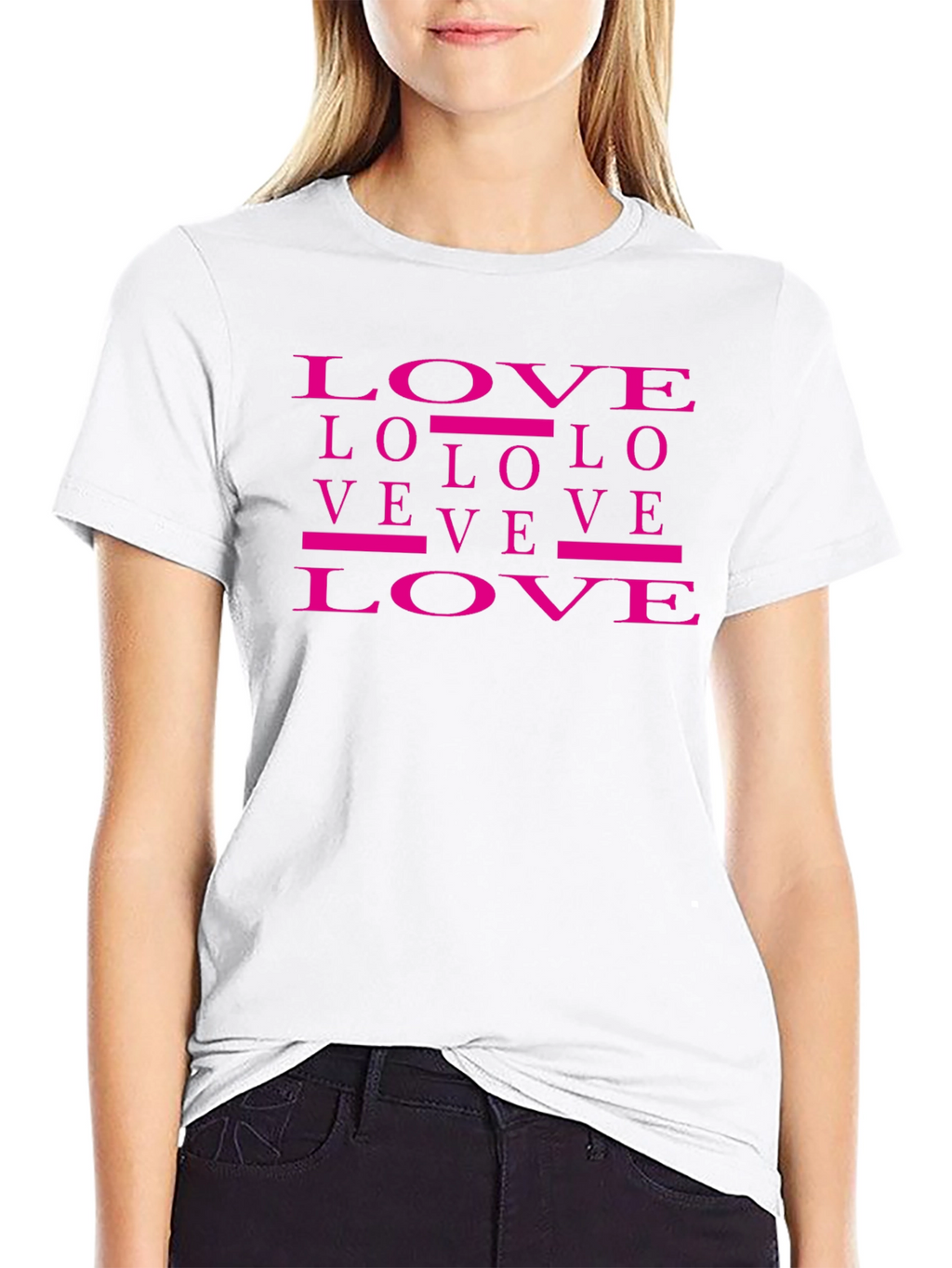 Love Graphic Print T-Shirt Trendy Casual Top
