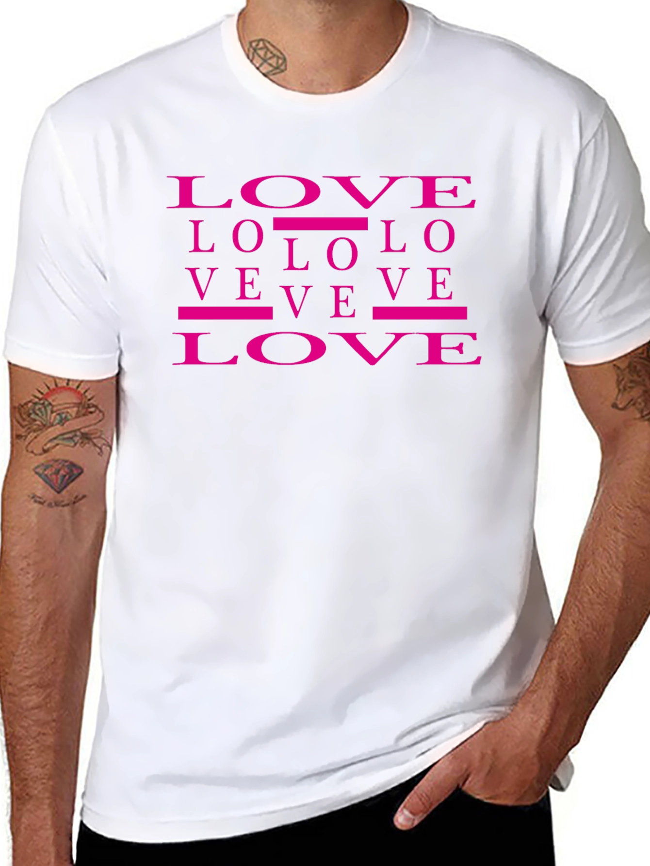Love Graphic Print T-Shirt Trendy Casual Top