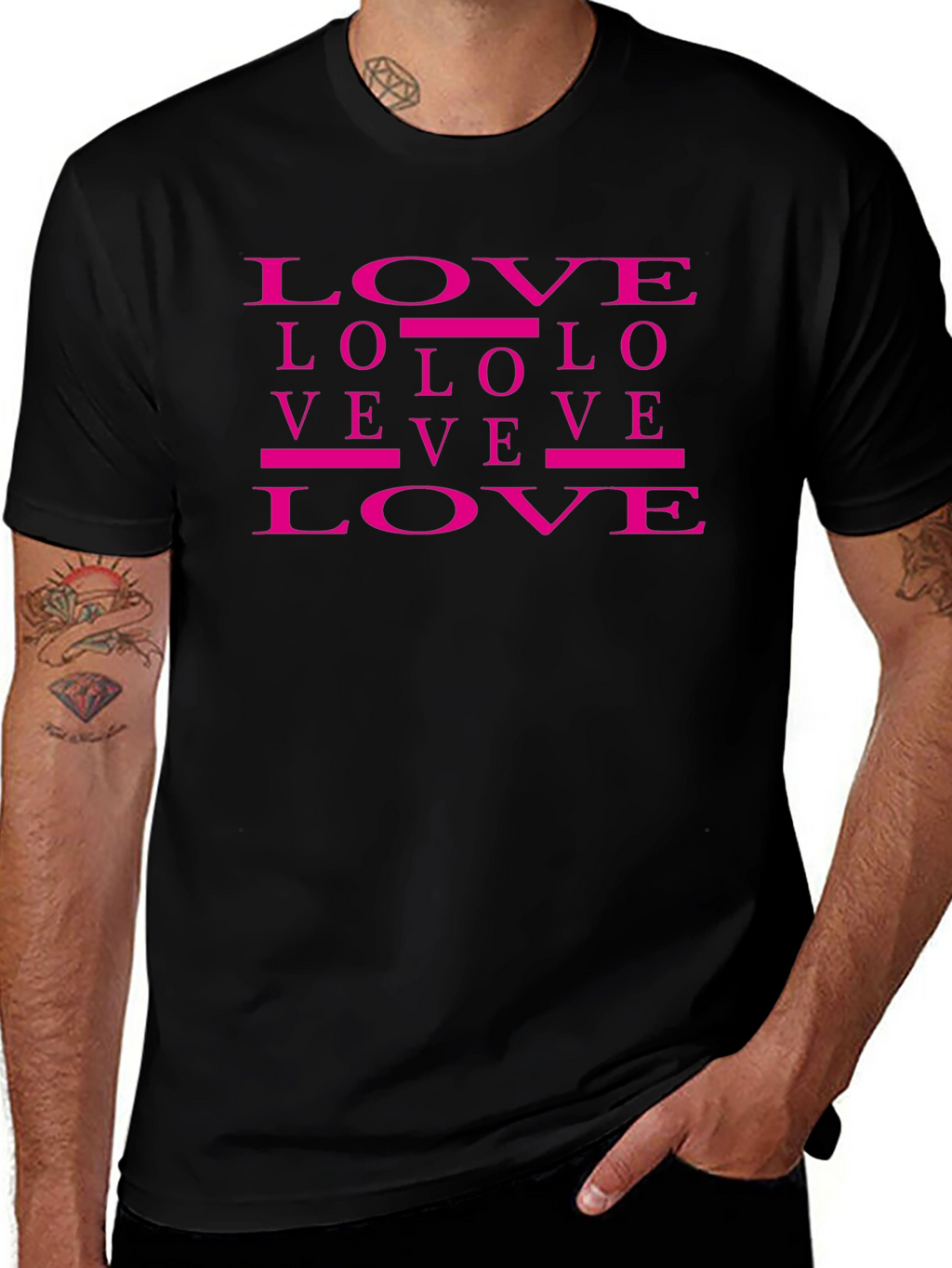 Love Graphic Print T-Shirt Trendy Casual Top
