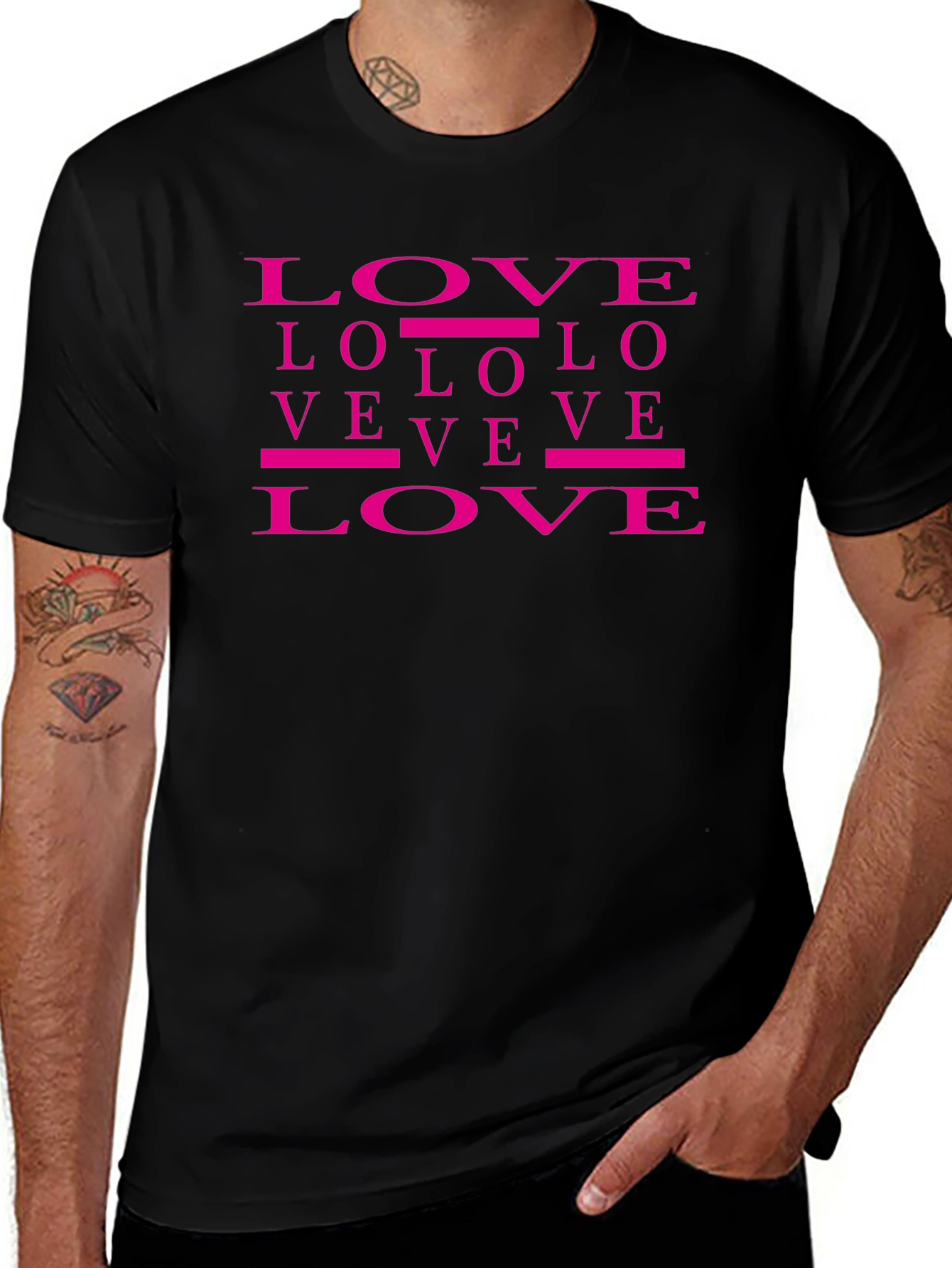 Love Graphic Print T-Shirt Trendy Casual Top