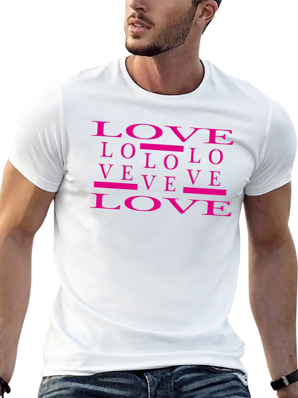 Love Graphic Print T-Shirt Trendy Casual Top