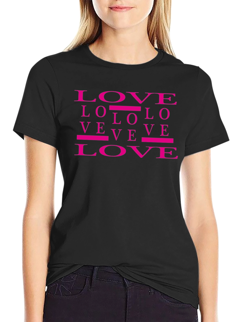 Love Graphic Print T-Shirt Trendy Casual Top
