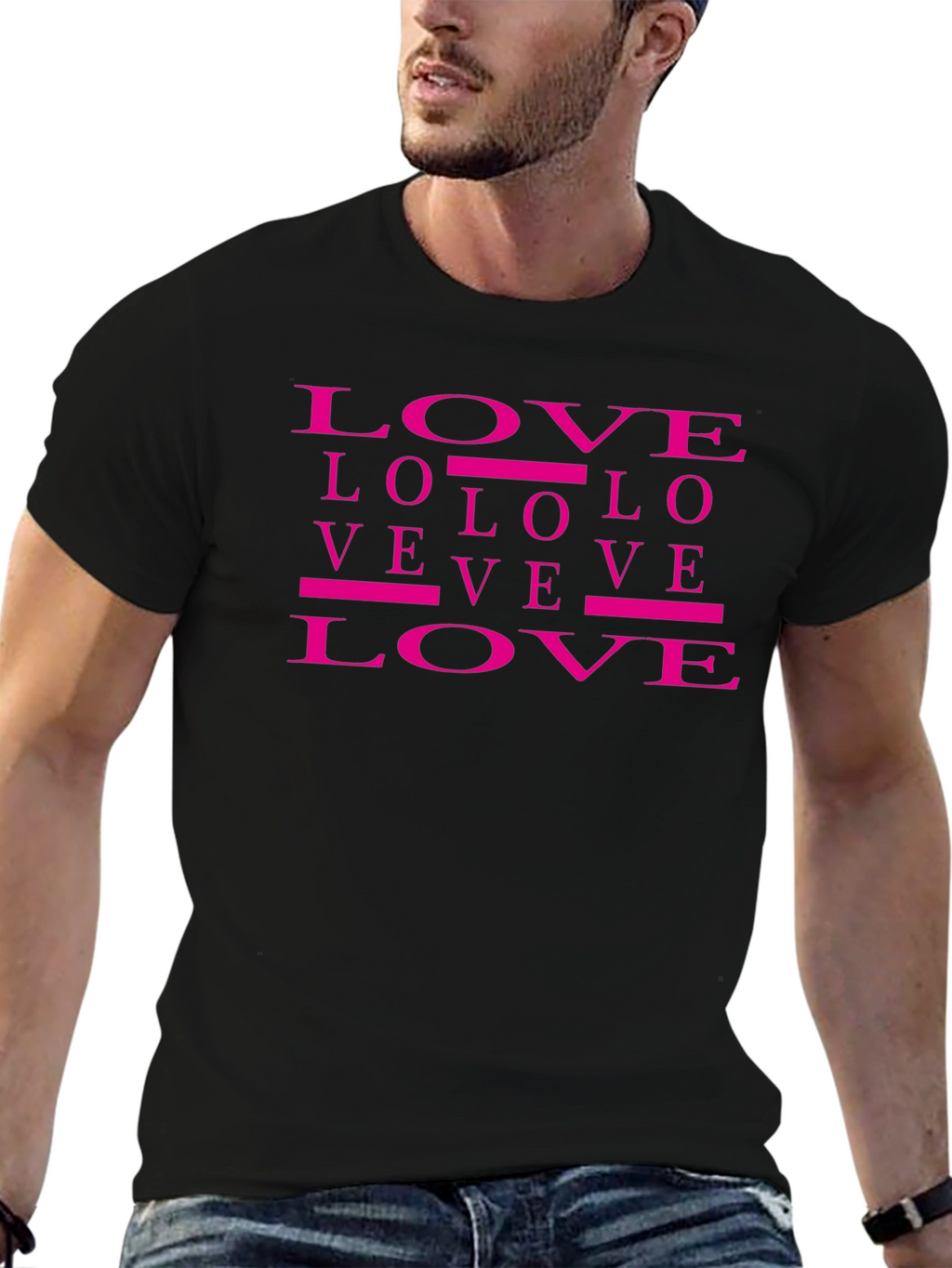 Love Graphic Print T-Shirt Trendy Casual Top