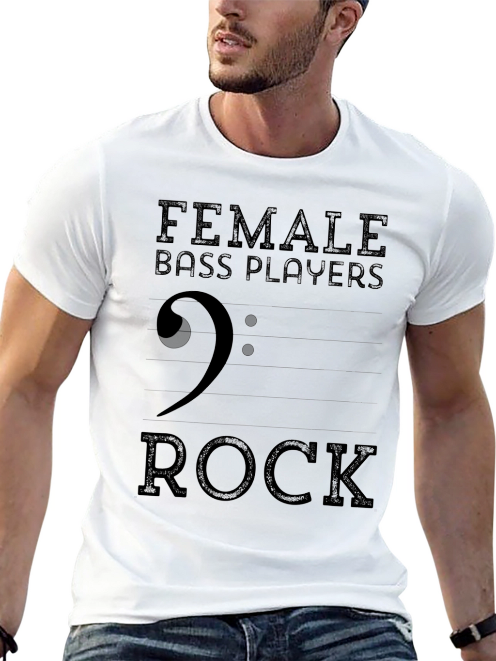 Female Bass Players Rock T-Shirt - Music Lover Tee