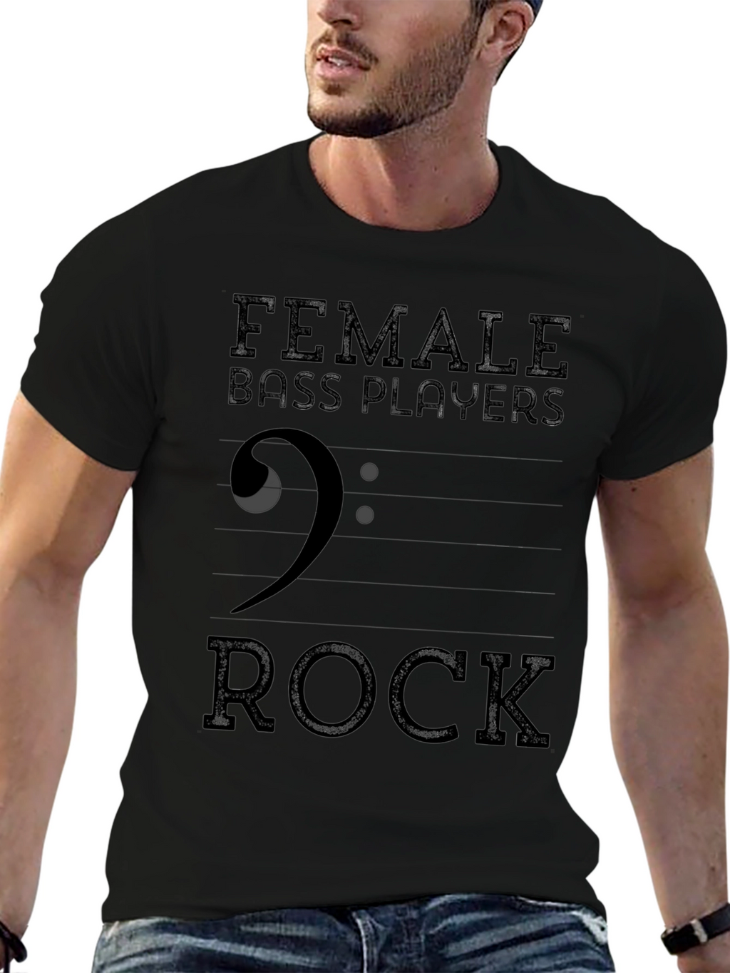Female Bass Players Rock T-Shirt - Music Lover Tee