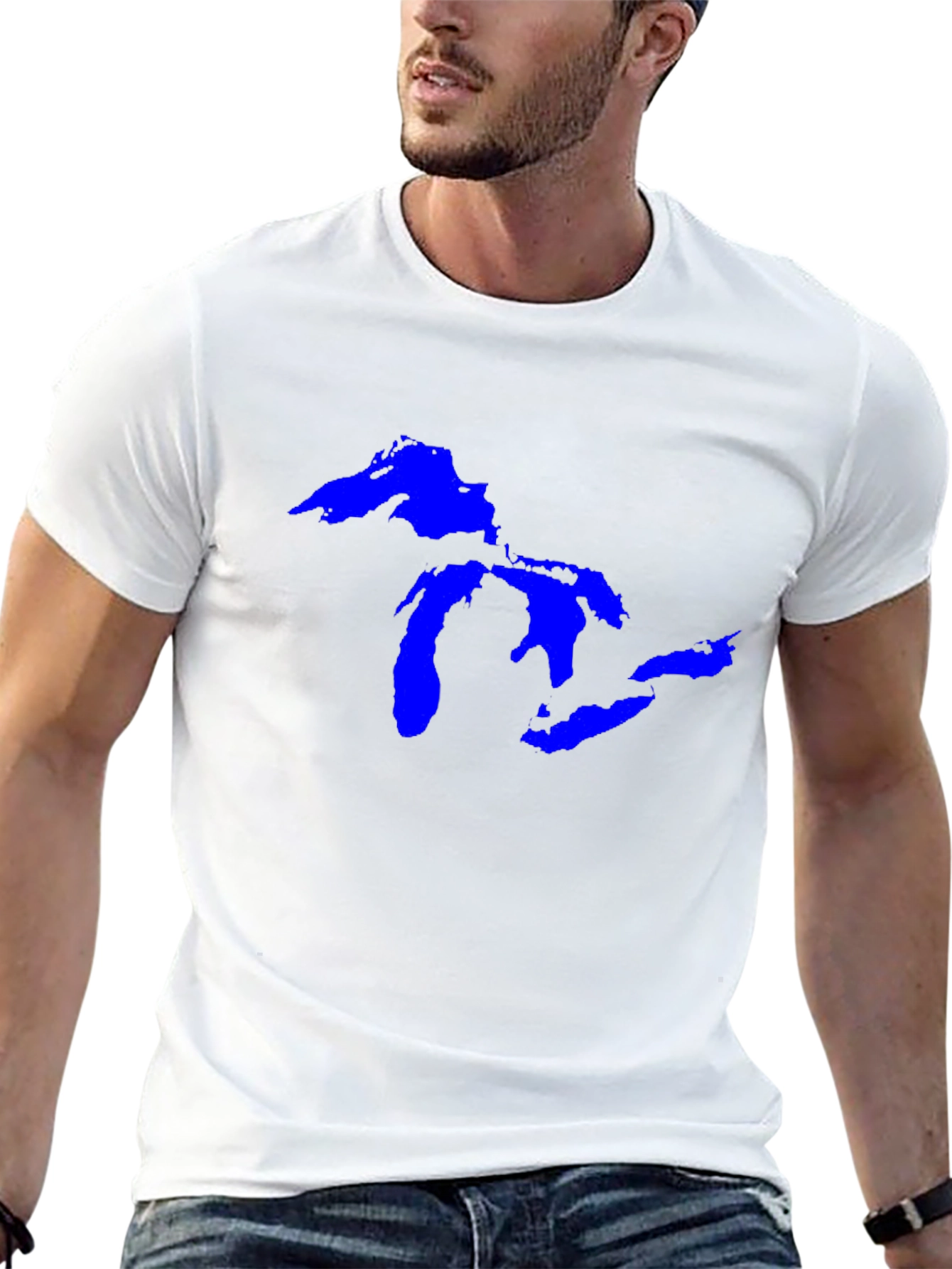 Great Lakes Blue Print Tee