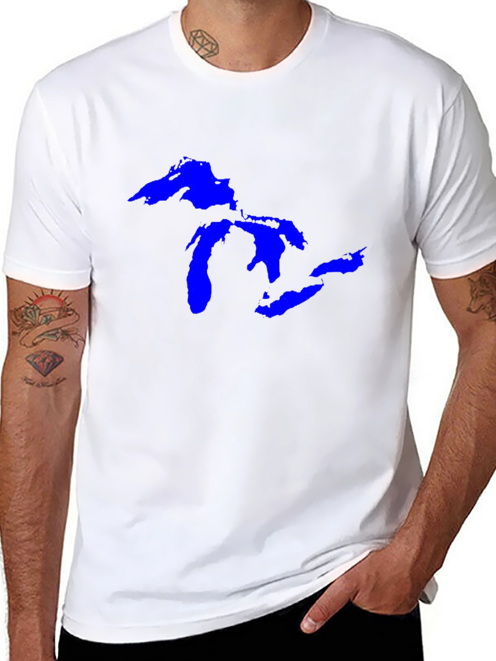 Great Lakes Blue Print Tee