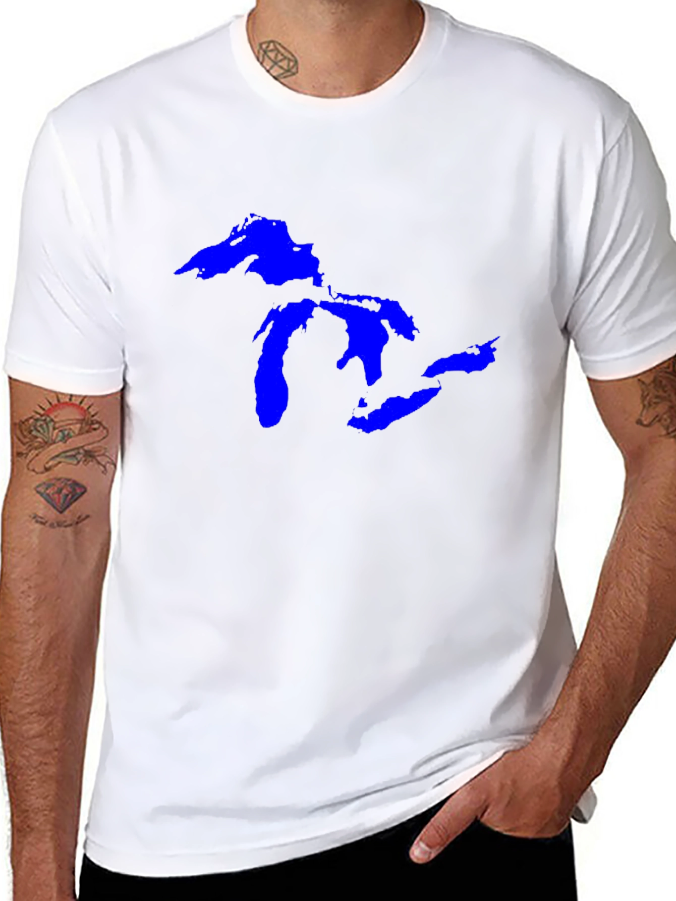 Great Lakes Blue Print Tee