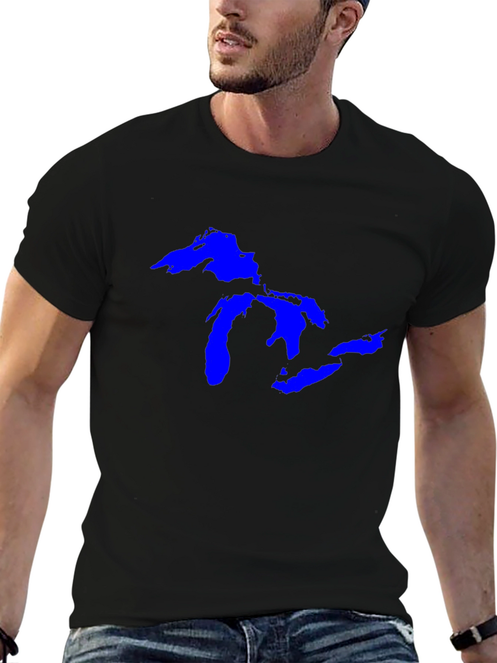 Great Lakes Blue Print Tee