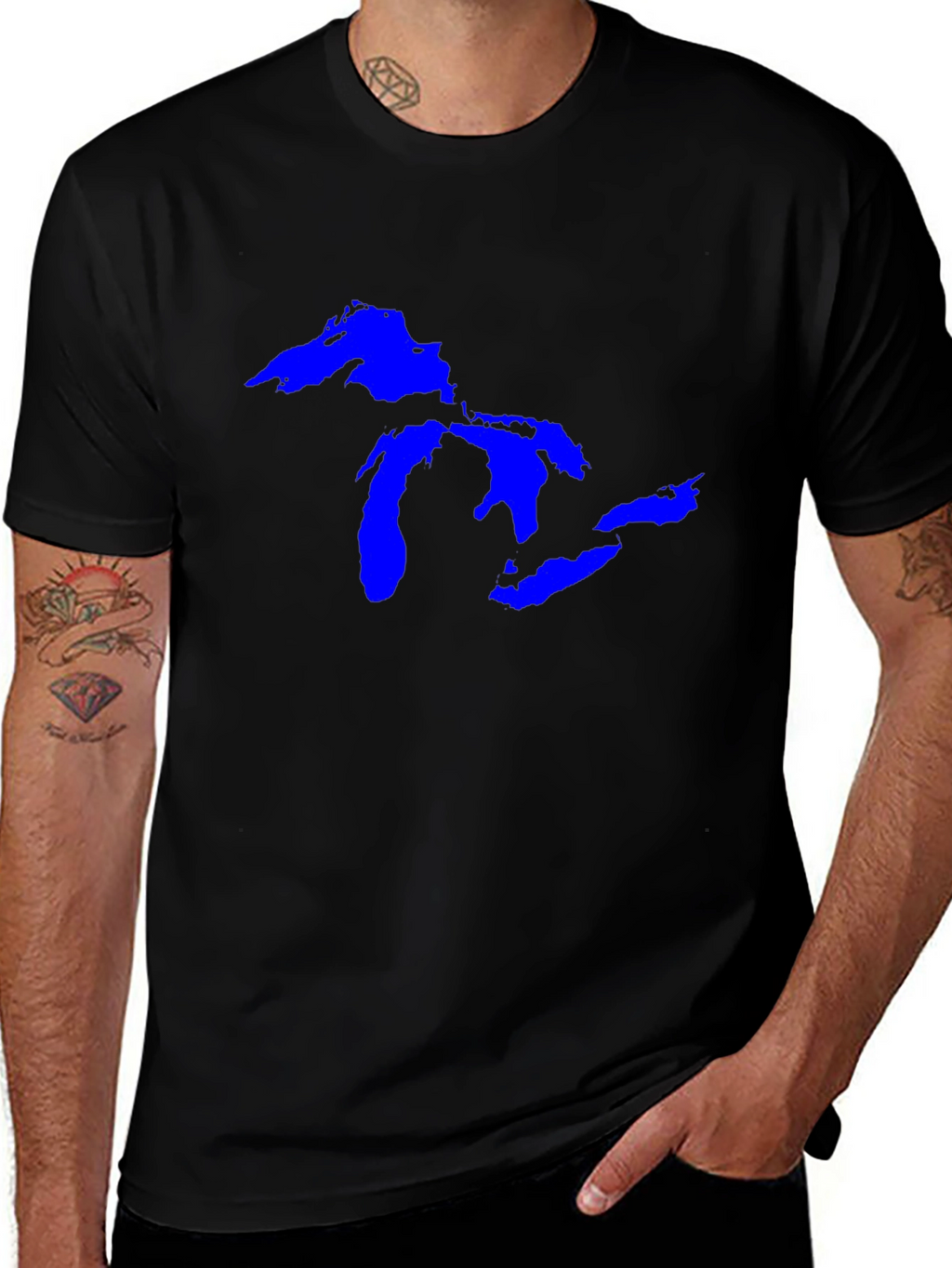 Great Lakes Blue Print Tee