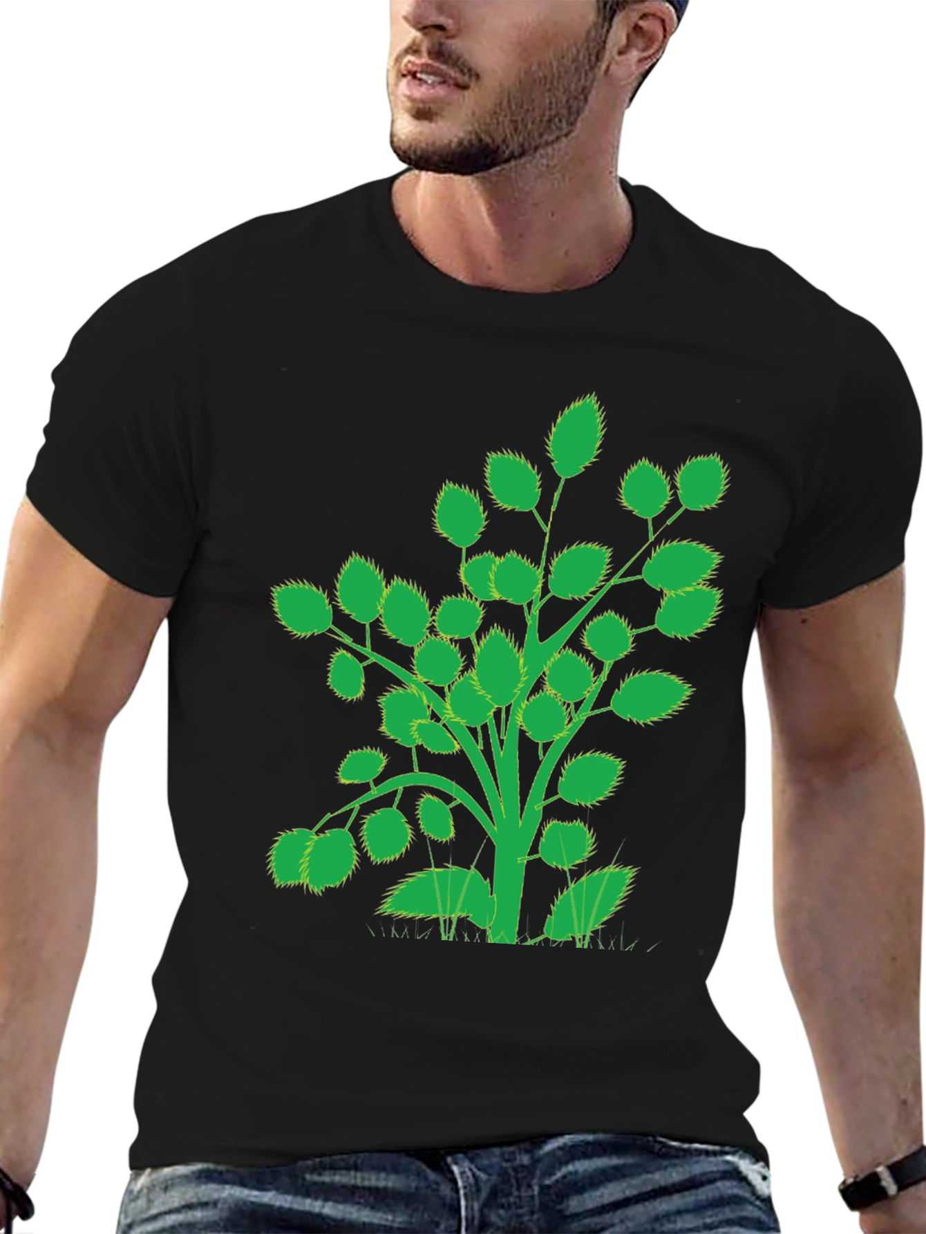 Nature Inspired Black T-Shirt