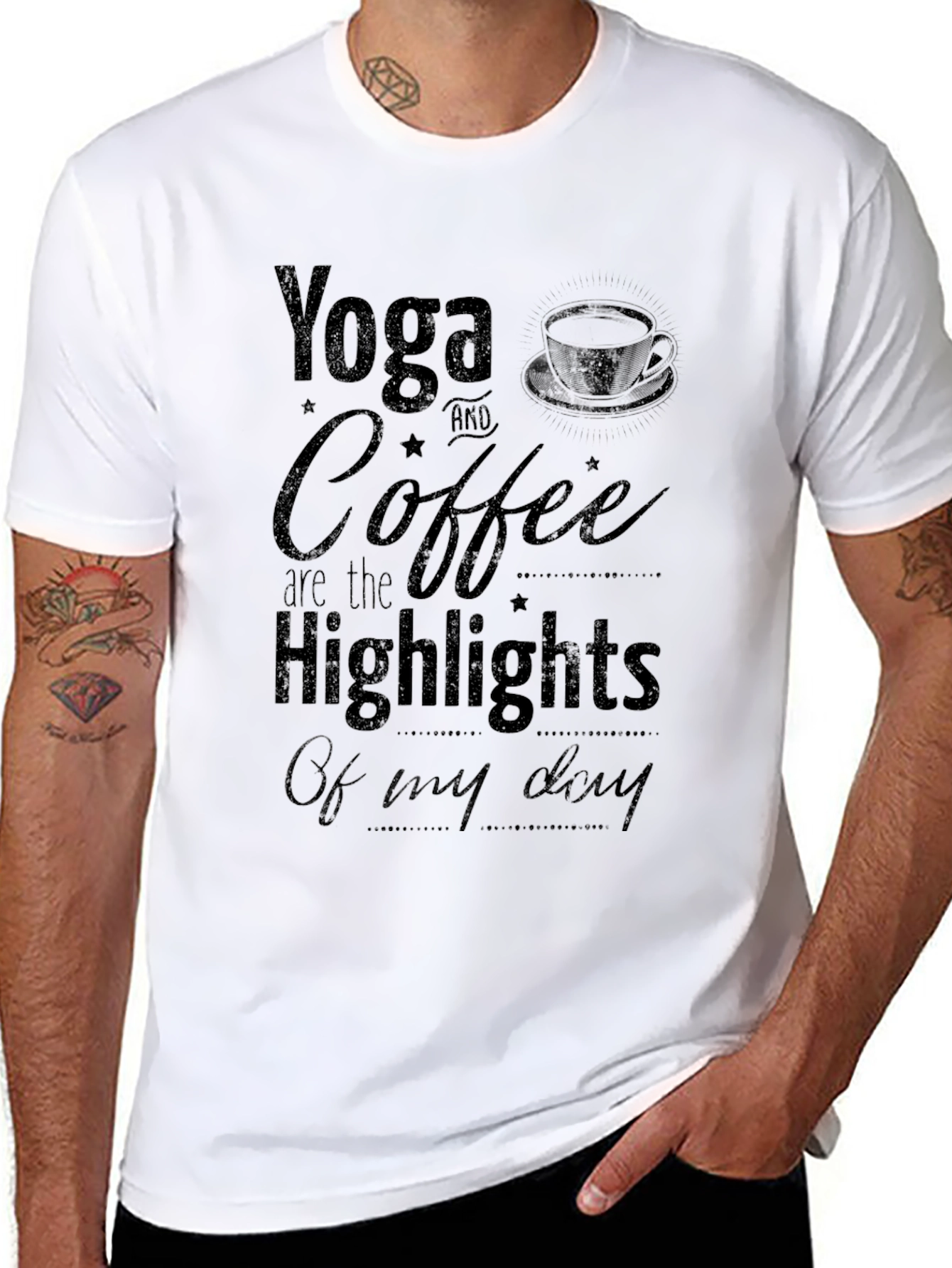 Yoga & Coffee T-Shirt - Daily Highlights Tee
