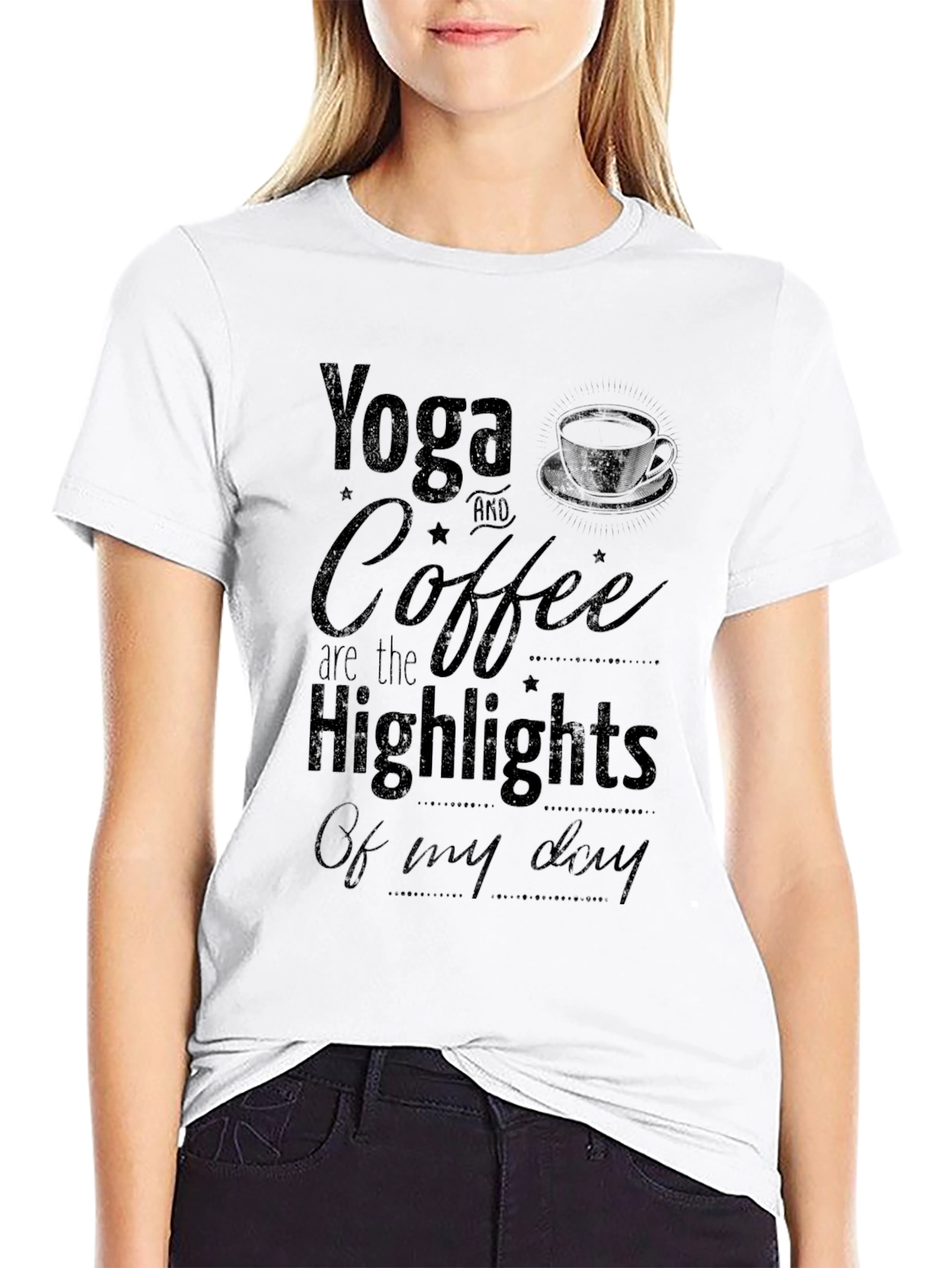 Yoga & Coffee T-Shirt - Daily Highlights Tee