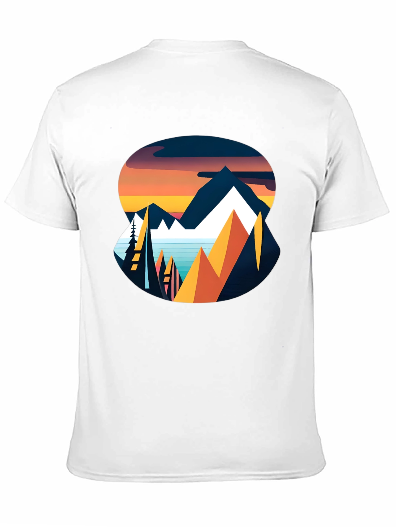 Mountain Sunset Graphic Tee - Black